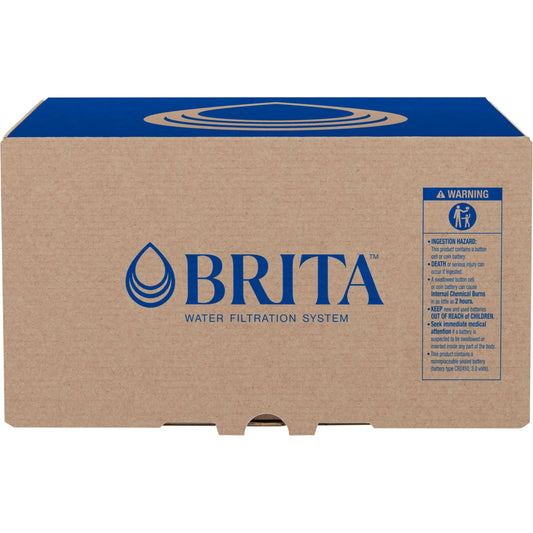 Brita Large 10-Cup Water Filter Pitcher with BritaPlus Filter, WQA NSF/ANSI Certified, Reduces 2X Contaminants vs. Standard, Removes Chlorine Taste & Odor, Reduces Zinc Copper Mercury, Stone Blue