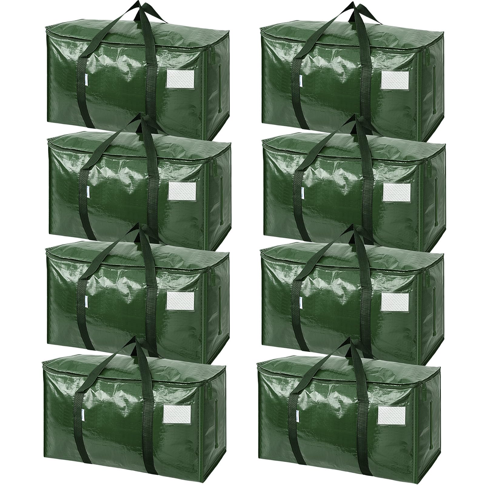 TICONN 12 Pack Extra Large Moving Bags Heavy Duty with Zippers & Carrying Handles, Durable Storage Bags Moving Boxes for Closet Organizers and Storage (12 Pack, Blue)