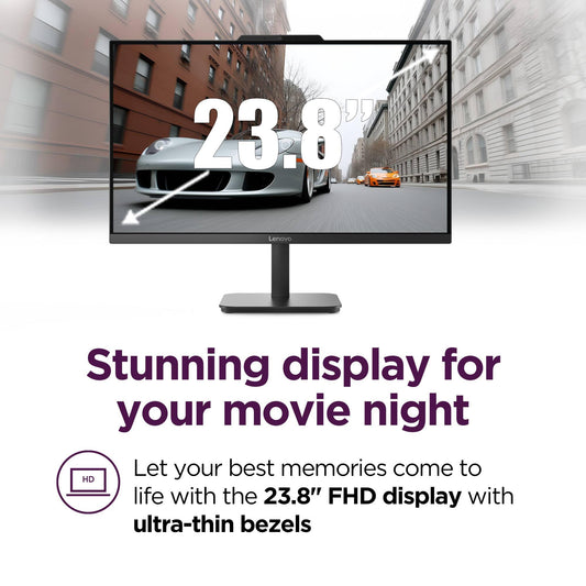 Lenovo IdeaCentre All-in-One Desktop Computer, 24" FHD Anti-Glare IPS Display, 16GB RAM, 512GB SSD, Intel 4-Core Processor, Wi-Fi 6, Bluetooth 5.2, Windows 11 Home, Everyday Use AIO