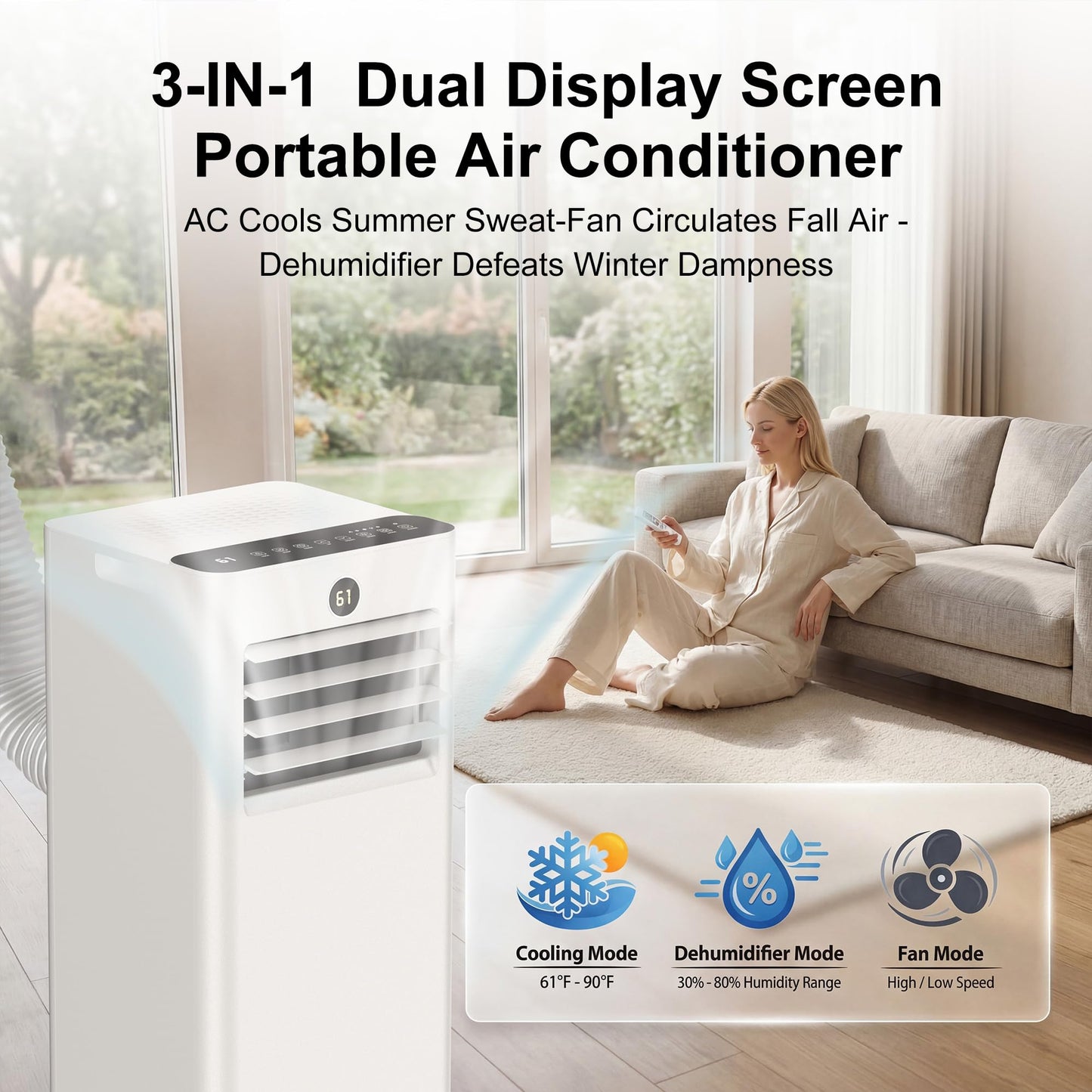🔥74% Off!🔥AKIRES Portable Air Conditioners, 8000 BTU Air Conditioner