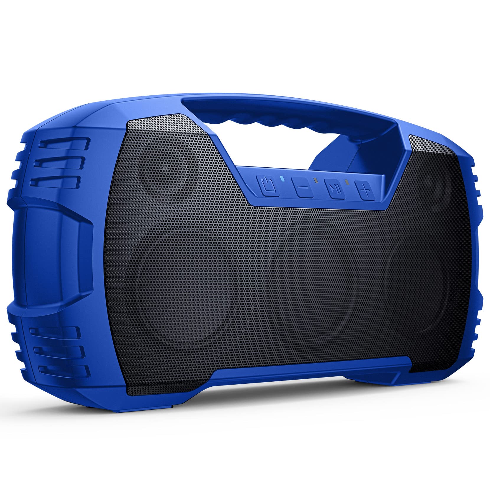 IPX7 Waterproof Outdoor Bluetooth Speaker, Wireless, 90W(Peak), 32H Playtime, Floating Design, Deep Bass & Loud Stereo Sound, Portable with Handle, Rugged for Pool, Beach, Kayaking, Hiking, Black