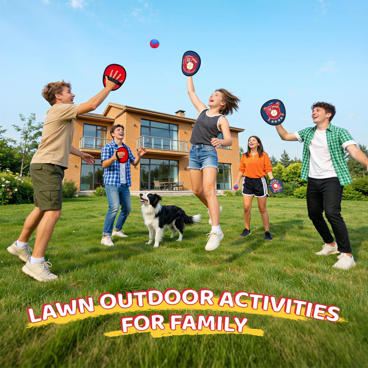Twinkoo Toss and Catch Ball Game Set for Kids 3-5, Kids Toddler Baseball Glove & Catch Ball Toys,Kids Outdoor Games for Family, Toys for Beach Pool Yard Outside, Birthday Gift for Ages 3 4 5 6 7 8-12