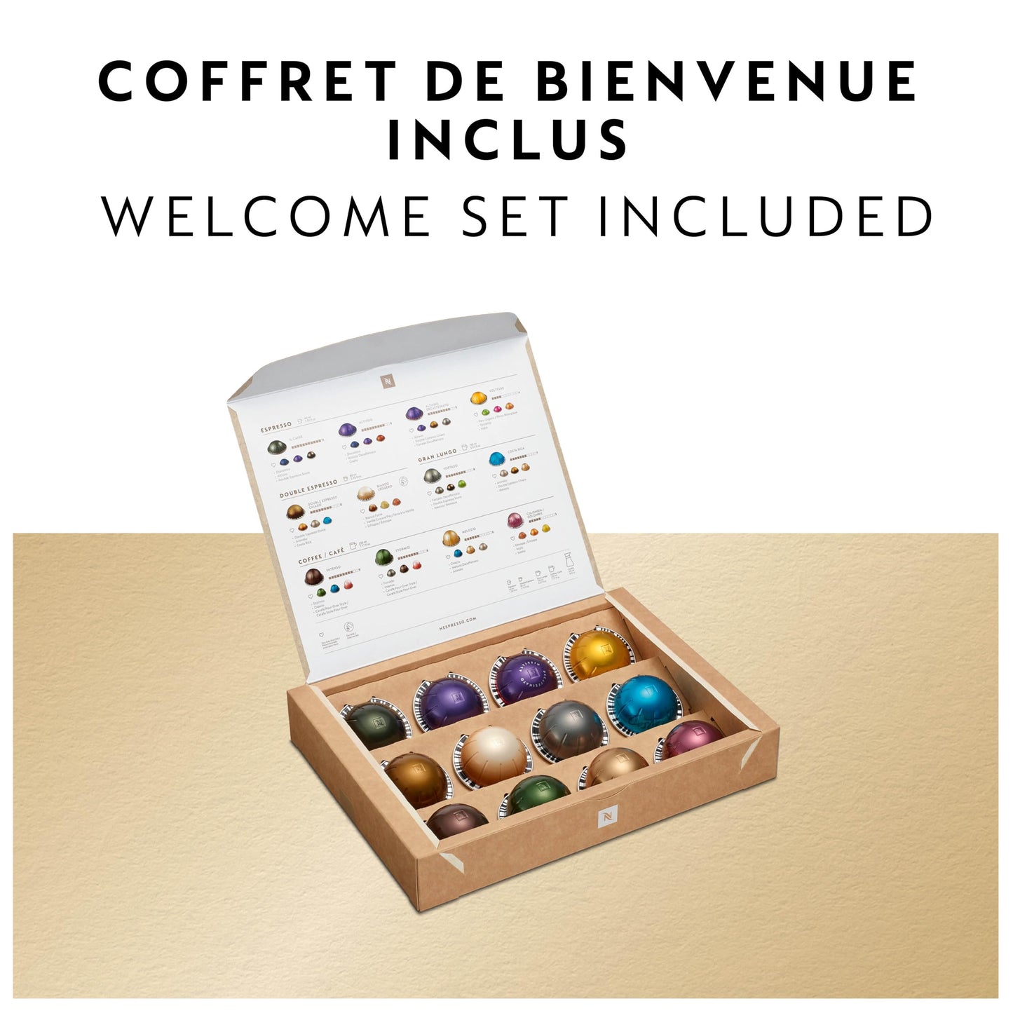 Nespresso Vertuo Pop+ Coffee and Espresso Maker by Breville, Matte Black Gold