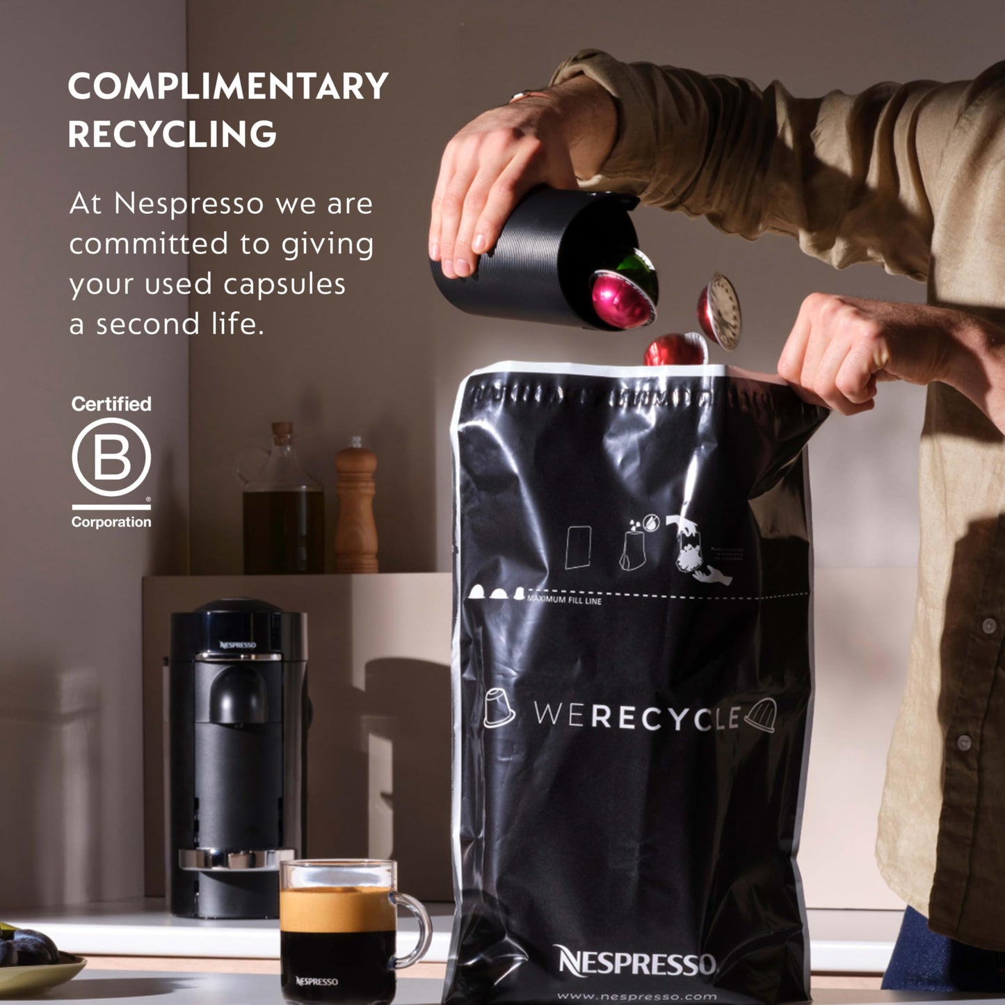 Nespresso Capsules OriginalLine, Arpeggio, Dark Roast Espresso, 50-Count Espresso Coffee Pods