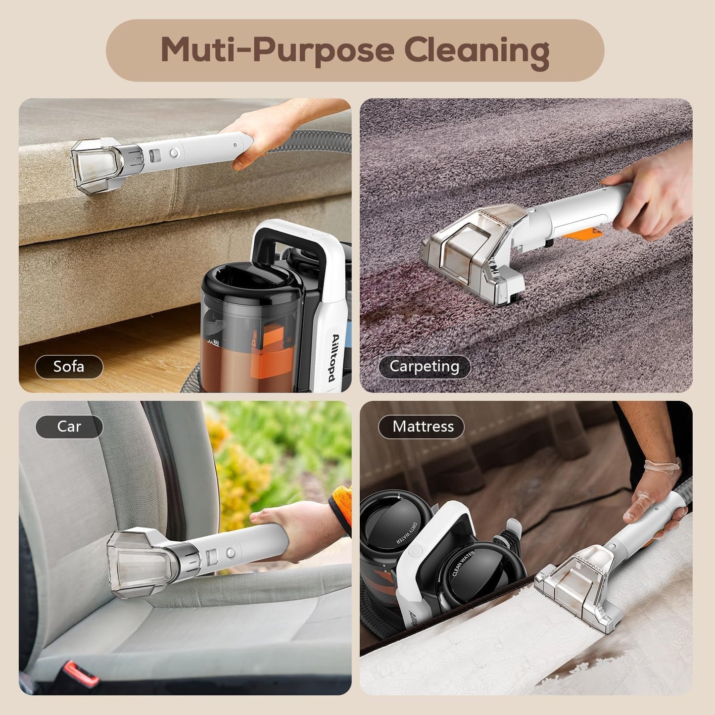 🔥78% Off!🔥Portable Carpet & Upholstery Spot Cleaner Machine