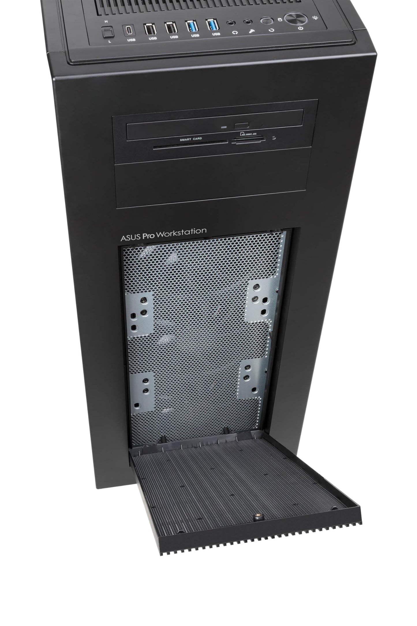 ASUS ExpertCenter Pro ET700I W7-B-750 Performance AI Barebones workstation supports Intel® Xeon® W-3400/W-2400, PCIe 5.0, DDR5 ECC, 2x 2.5Gb LAN, 2 x M.2, 2x GPU support, 750W 80 PLUS® Gold PSU, USB C