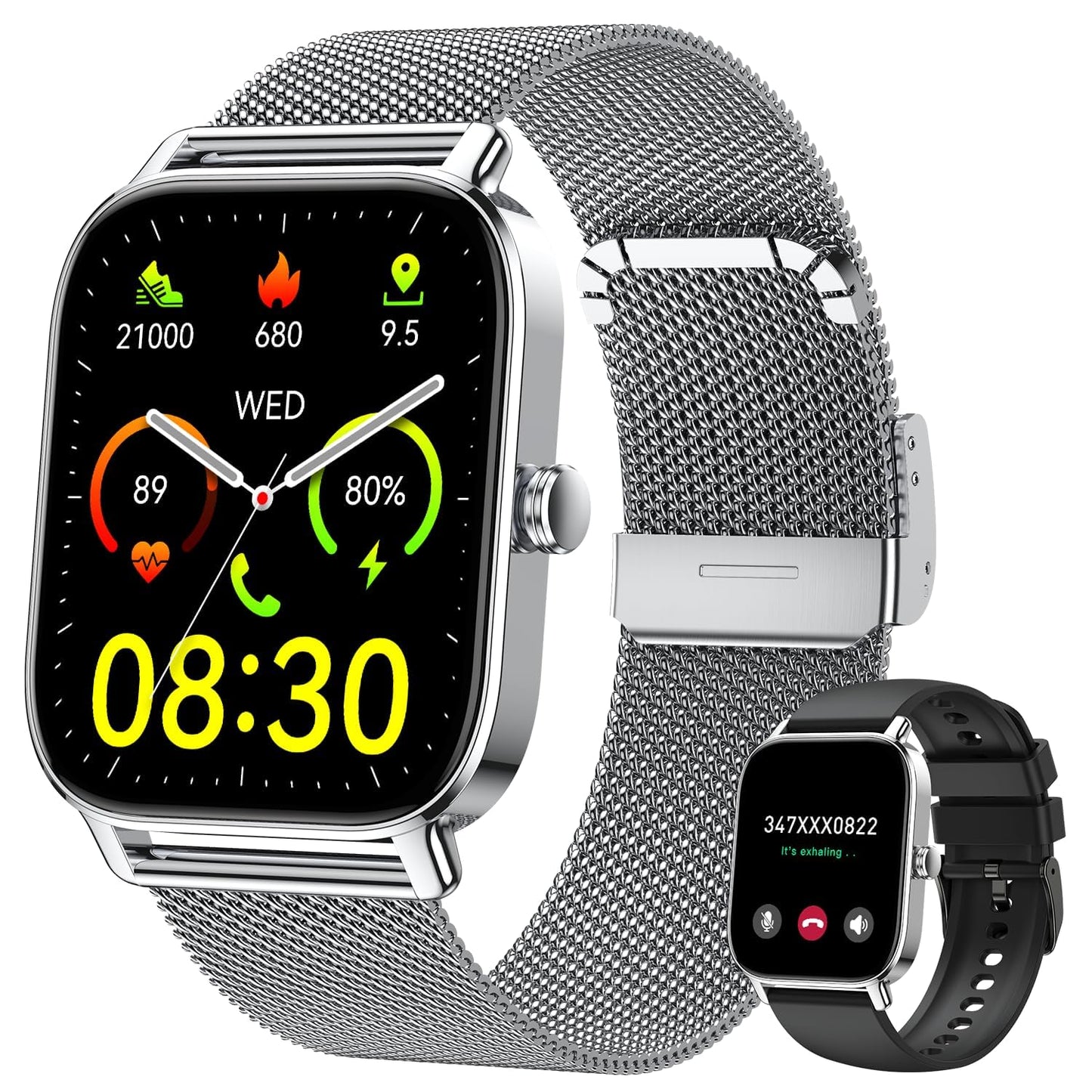 Smart Watch for Women Android/iPhone: Fitness Tracker Smart Watches Rose Gold IP68 Waterproof Bluetooth Calls Answer&Make 1.85" Smartwatch Activity Pedometer Heart Rate SpO2 Monitor 120+ Sports Model