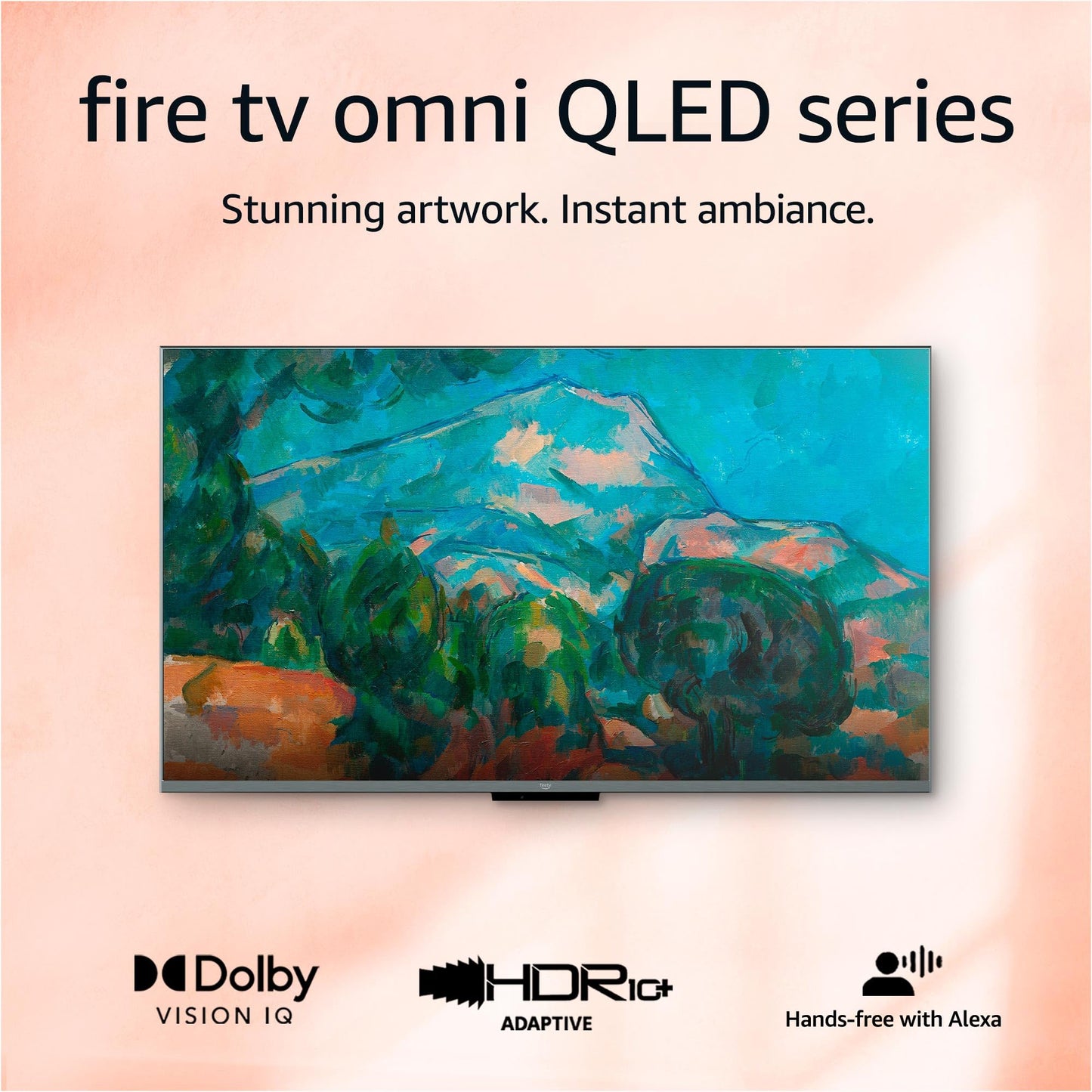 Amazon Fire TV 55" Omni QLED Series 4K UHD smart TV, Dolby Vision IQ, Fire TV Ambient Experience, local dimming, hands-free with Alexa