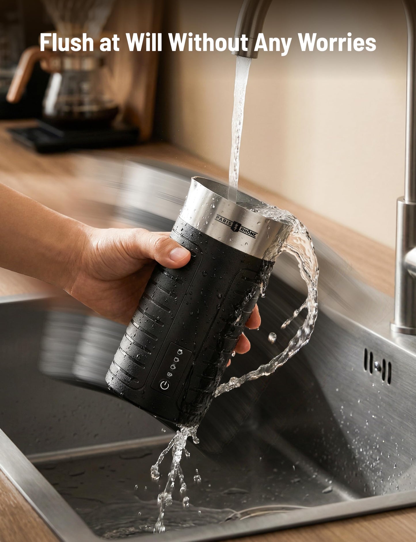 🔥80% Off!🔥Stainless Steel Milk Frother, Waterproof & Fully Dishwasher Safe