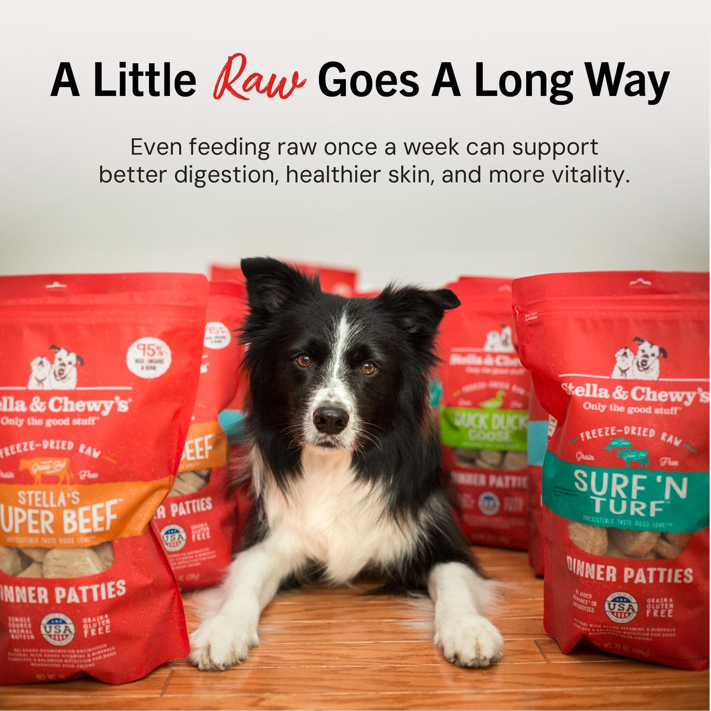 Stella & Chewy's Freeze-Dried Raw Dinner Patties - Chicken Recipe - High Protein Grain-Free Puppy & Dog Food - Perfect for Picky Eaters - 25 oz