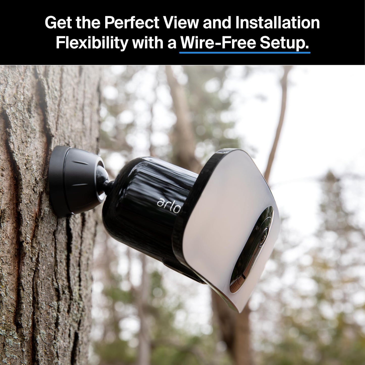 Floodlight Security Camera Wireless Outdoor 2K No Wiring - Arlo Pro 3, Rechargeable Battery, WiFi, Up to 3000 Lumens LED, Person & Vehicle Recognition, Package Detection, Color Night Vision, Black