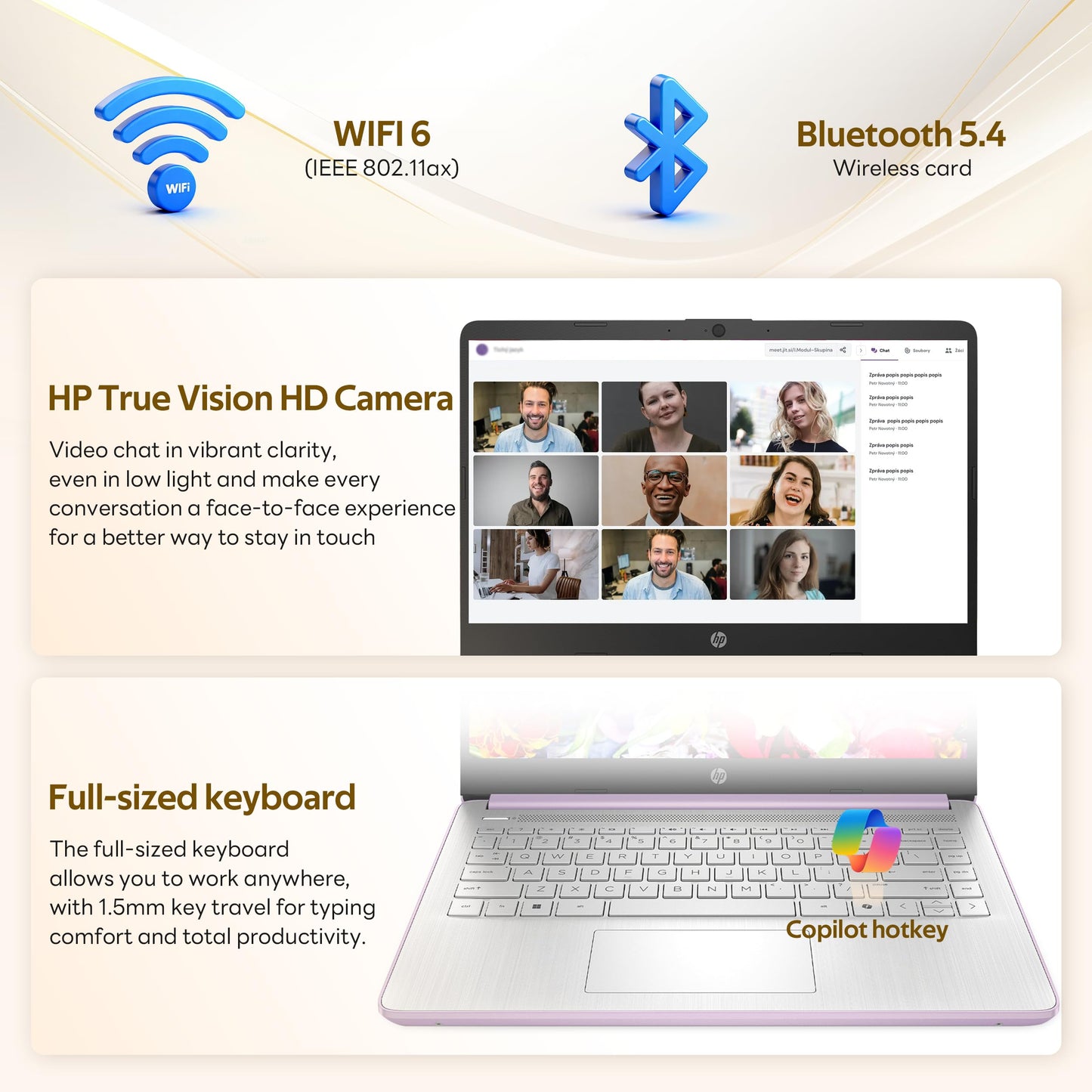 HP Stream 14" Laptop with AI Copilot, Flagship for Students & Business, 13th Gen Intel 4-Core, 4GB RAM, 1.12TB Storage (128GB UFS + 1TB Docking Station), Office 365 1-Year, Win 11 S, Lavender Purple