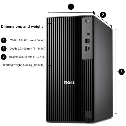 Dell Tower Desktop for Business & Home, New OptiPlex Version, 14th Gen Intel Core i5-14500 (14-Core), 16GB DDR5 RAM, 512GB PCIe SSD, Intel UHD 770, Dual 4K Monitor Support, Windows 11 Pro