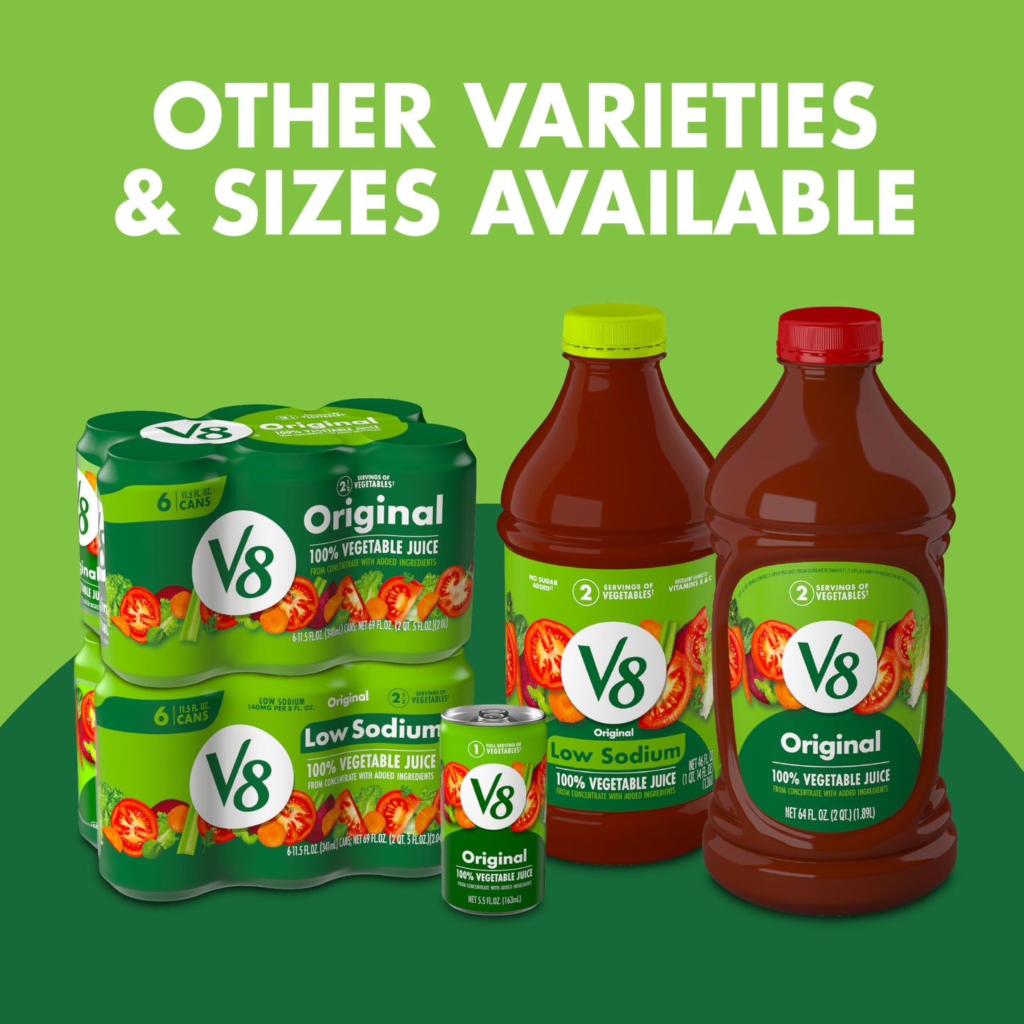 V8 Original 100% Vegetable Juice, 46 fl oz Can (12 Pack)