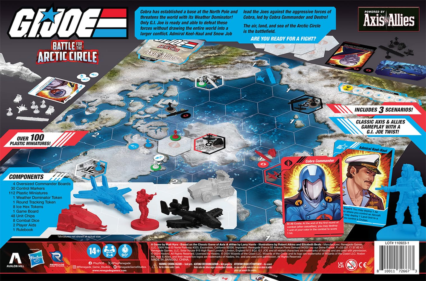 Renegade Game Studios G.I. Joe Board Game: Battle for the Arctic Circle Axis & Allies Strategy