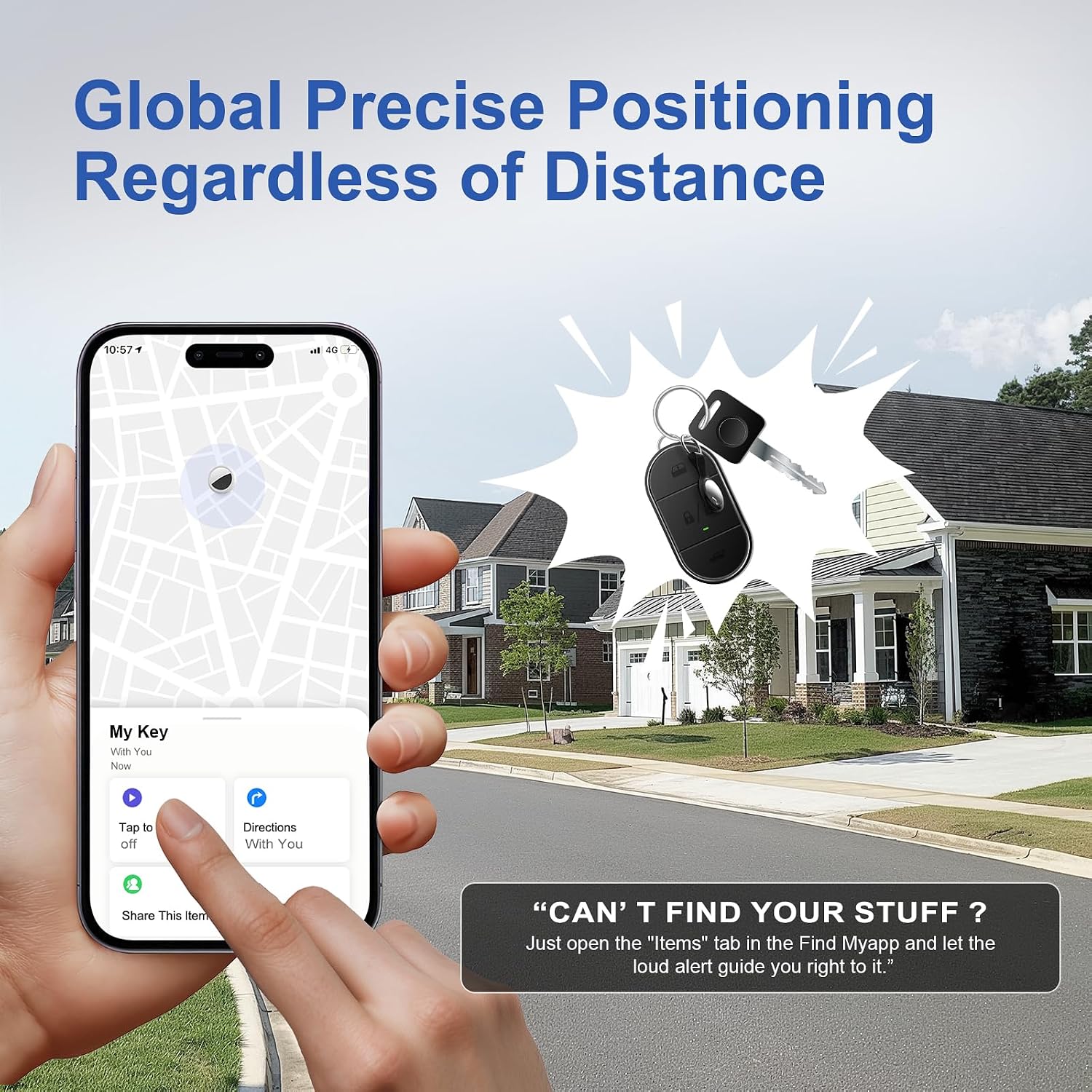 Air Tracker Tag 2 Pack [Apple MFi Certified] with Find My(iOS Only), Key Finder with No App Needed, Waterproof, 365-Day Standby,Wallet Key Bag Luggage Tracker