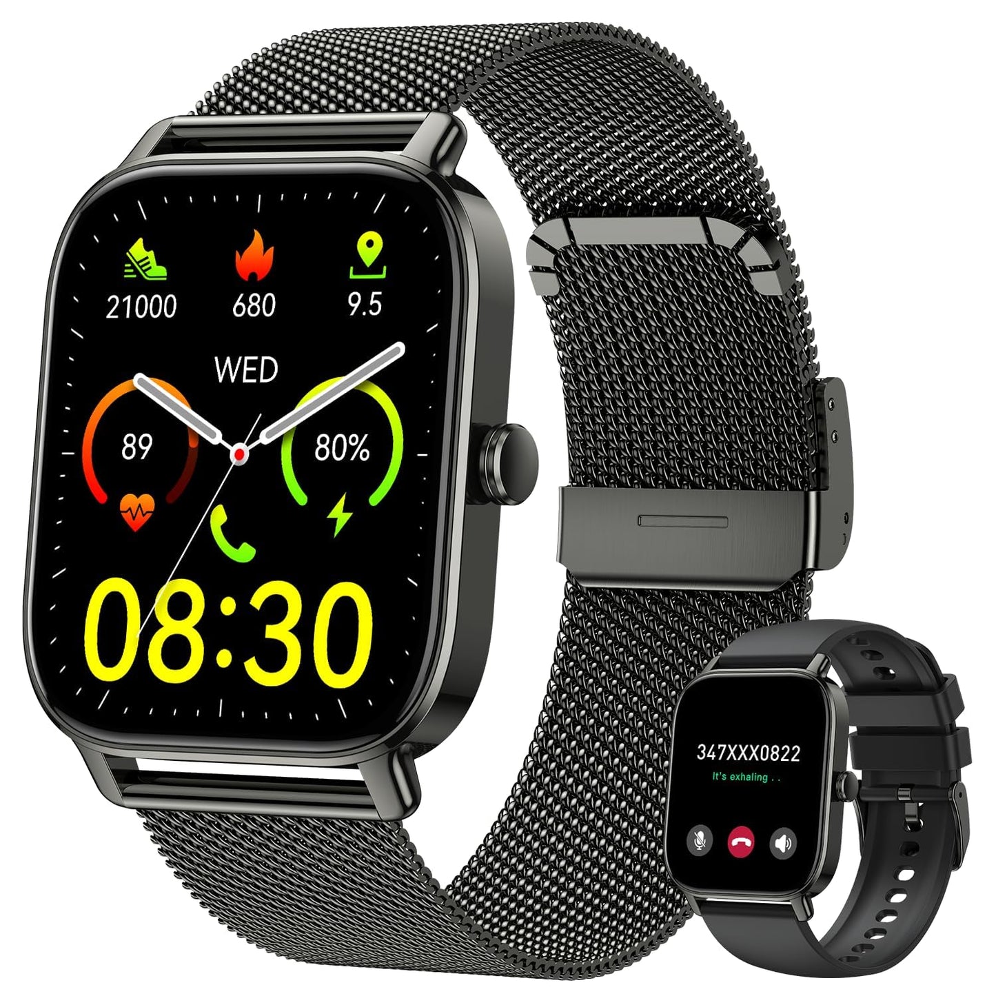 Smart Watch for Women Android/iPhone: Fitness Tracker Smart Watches Rose Gold IP68 Waterproof Bluetooth Calls Answer&Make 1.85" Smartwatch Activity Pedometer Heart Rate SpO2 Monitor 120+ Sports Model
