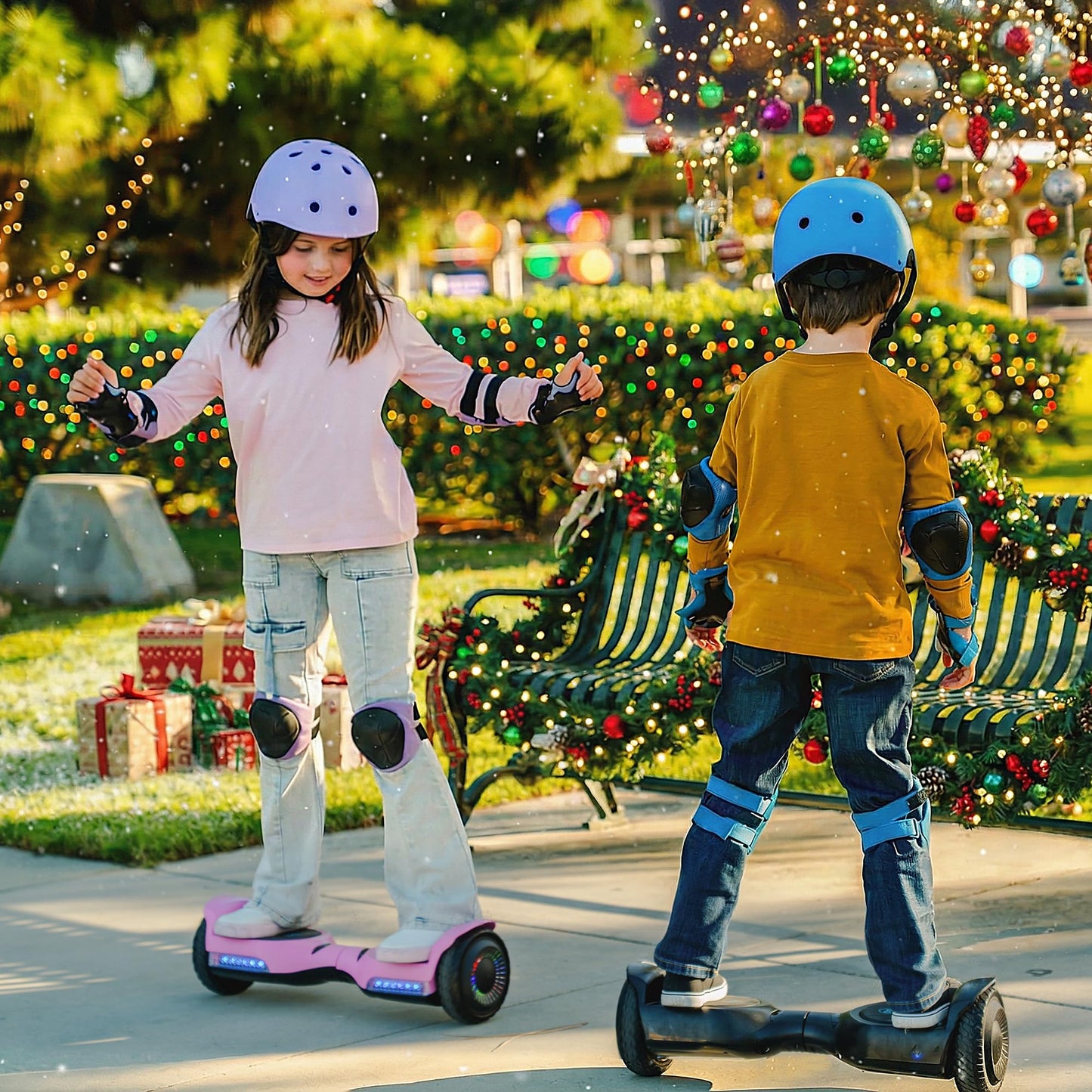 Gyroor Self Balancing Scooter New G13 All Terrain Balancing Scooter with LED Lights, Self Balancing Off Road with Bluetooth for Kids ages 6-12 and Adults-Black