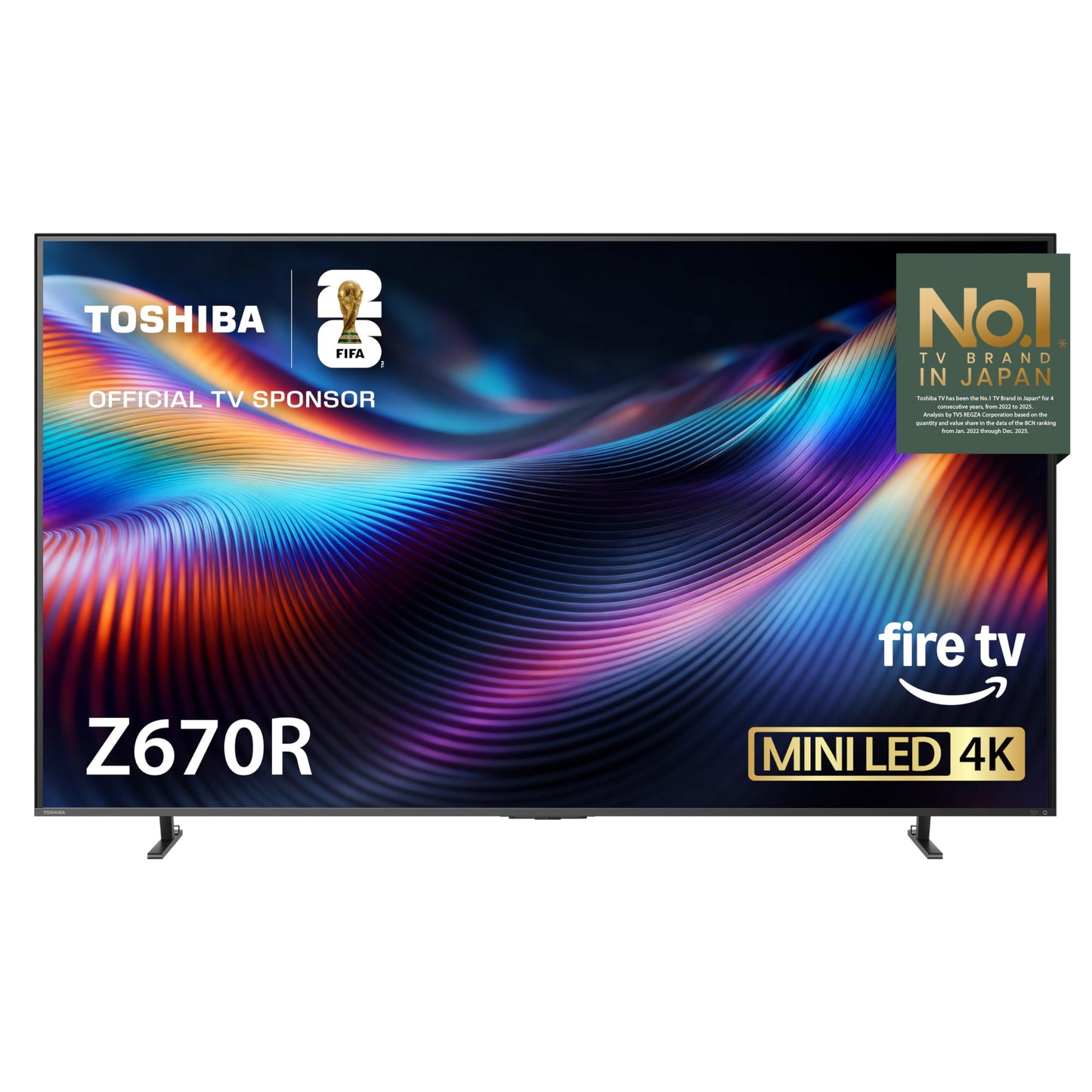 Toshiba 55" Z670R Series Mini-LED 4K UHD Smart Fire TV (55Z670R, 2026 New) - QLED, Native 144Hz, HDR10+, Dolby Vision IQ, REGZA Engine Zri, Dolby Atmos, Game Mode Pro, Alexa Built-in, Japan Quality