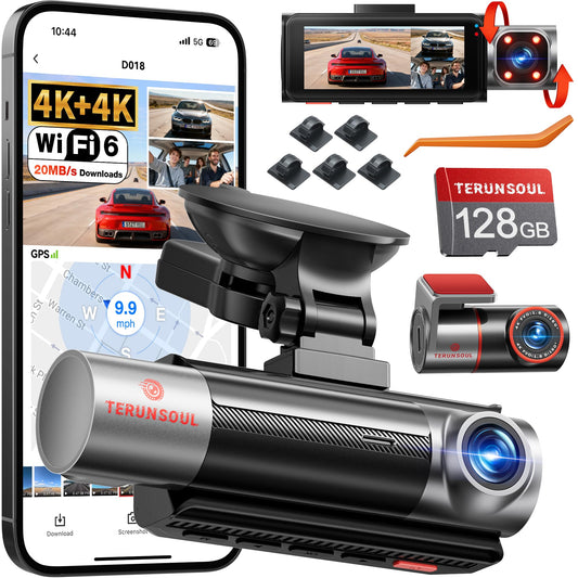 🔥70% Off!🔥TERUNSOUl 3 Channel 4K+4K+1080P Dash Cam