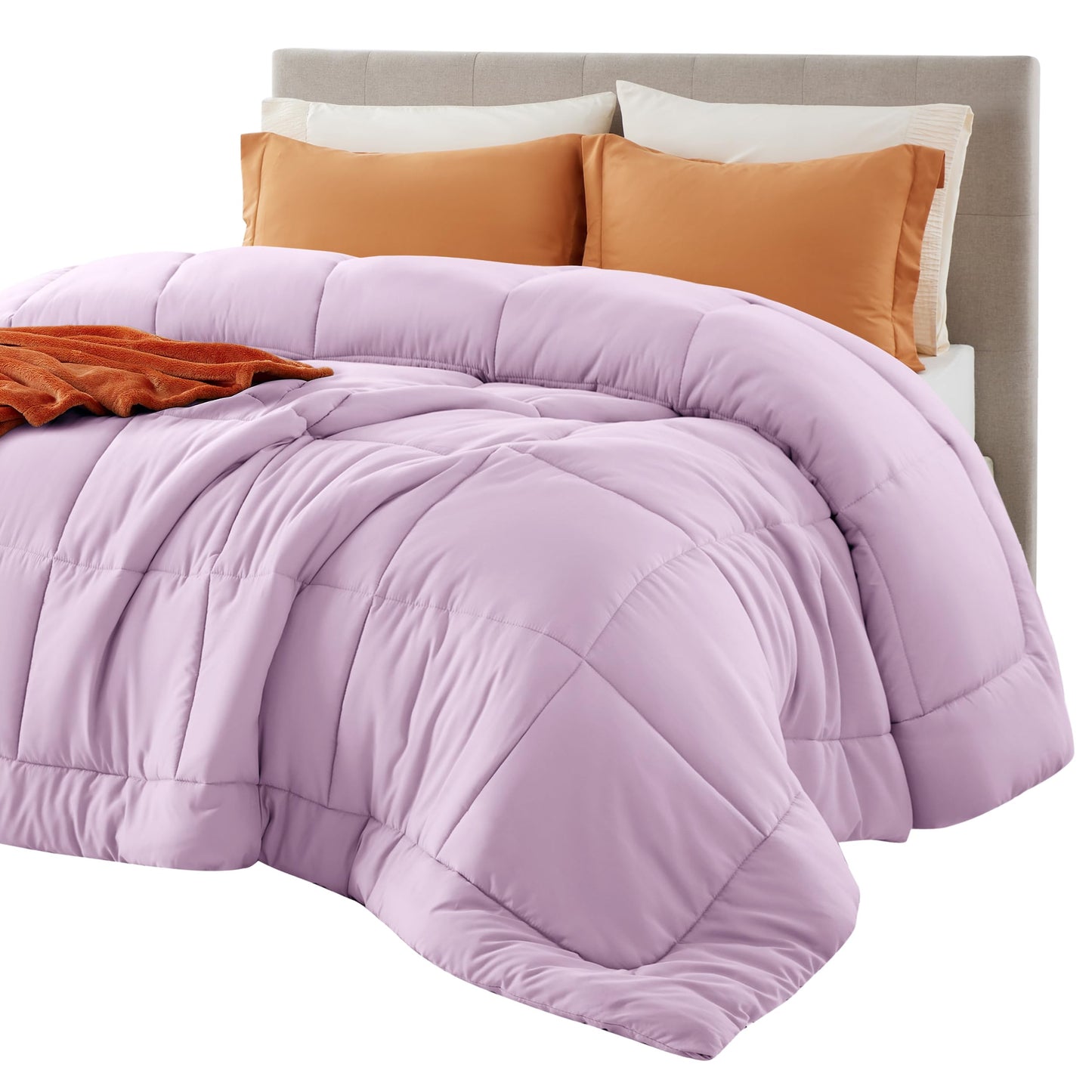 Bedsure Comforter Duvet Insert - Quilted Comforters Queen Size, All Season Duvet, GentleSoft Down Alternative Bedding Blanket, with 8 Tabs, Gifts for Women/Men, White, Queen 88 x 88 Inches