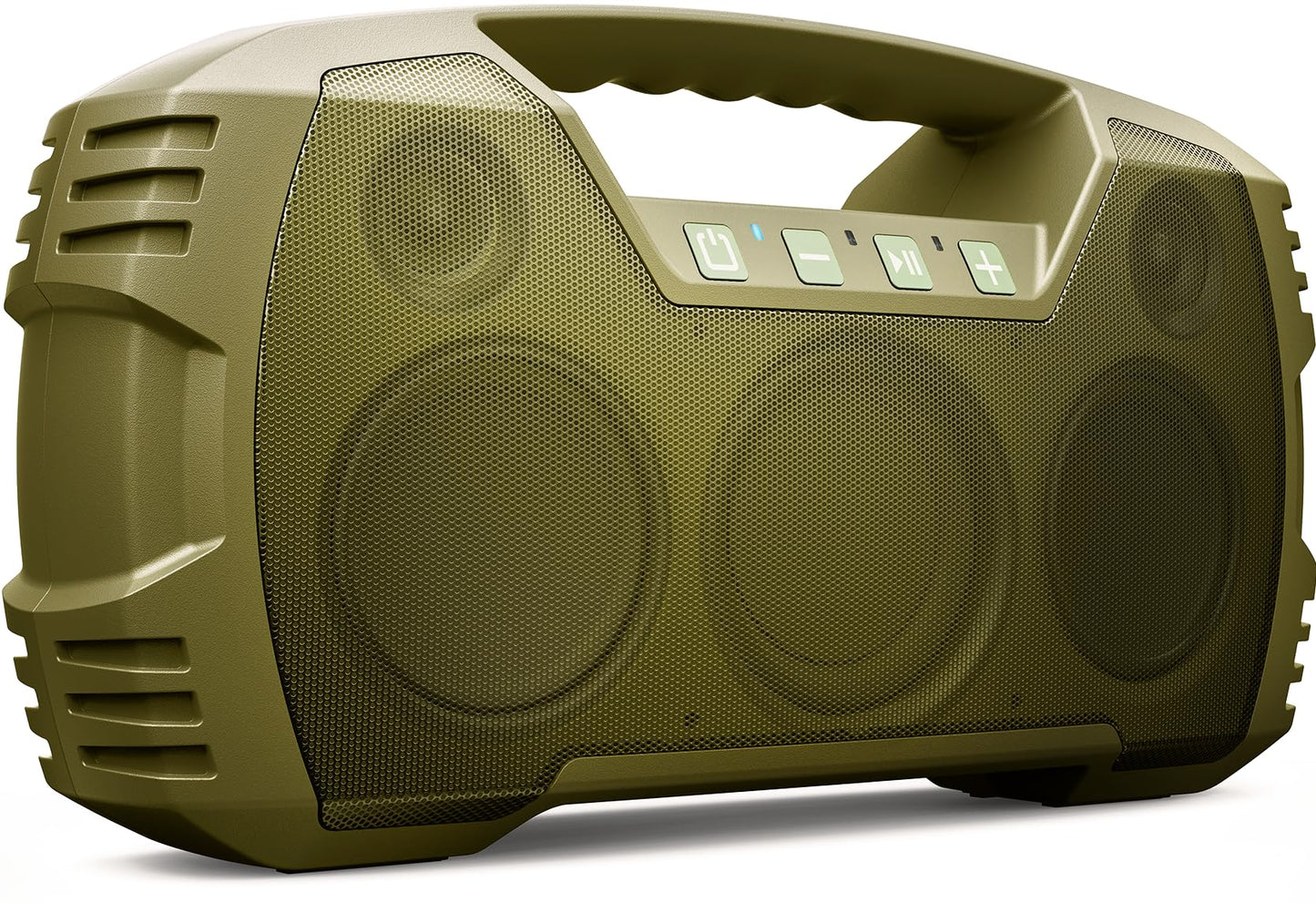 IPX7 Waterproof Outdoor Bluetooth Speaker, Wireless, 90W(Peak), 32H Playtime, Floating Design, Deep Bass & Loud Stereo Sound, Portable with Handle, Rugged for Pool, Beach, Kayaking, Hiking, Black
