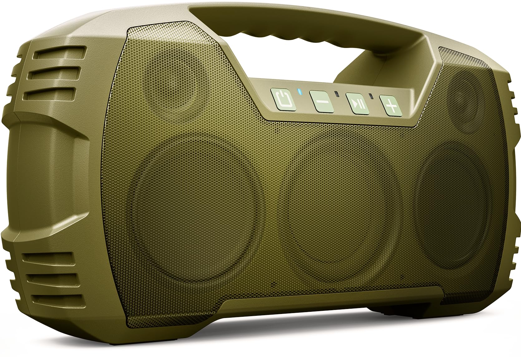 IPX7 Waterproof Outdoor Bluetooth Speaker, Wireless, 90W(Peak), 32H Playtime, Floating Design, Deep Bass & Loud Stereo Sound, Portable with Handle, Rugged for Pool, Beach, Kayaking, Hiking, Black