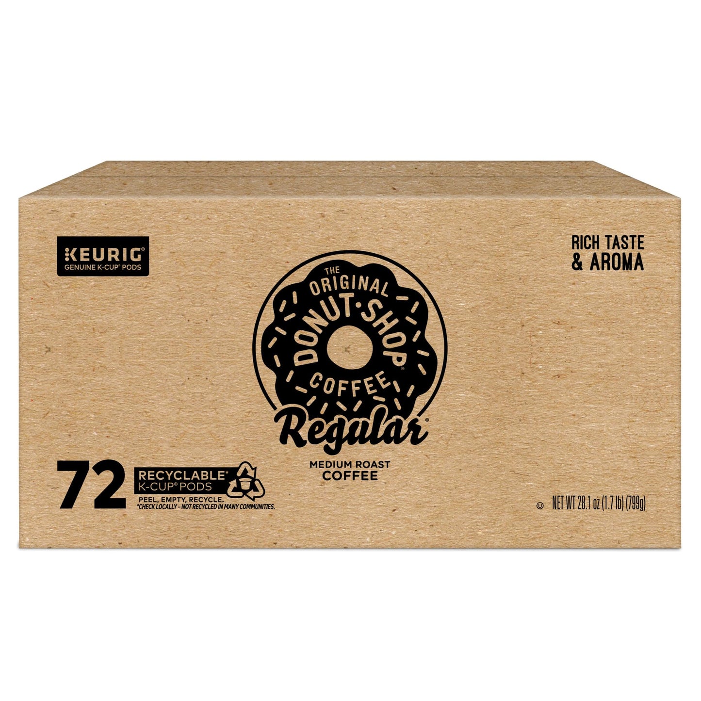 The Original Donut Shop Regular Keurig Single-Serve K-Cup Pods, Medium Roast Coffee, 72 Count