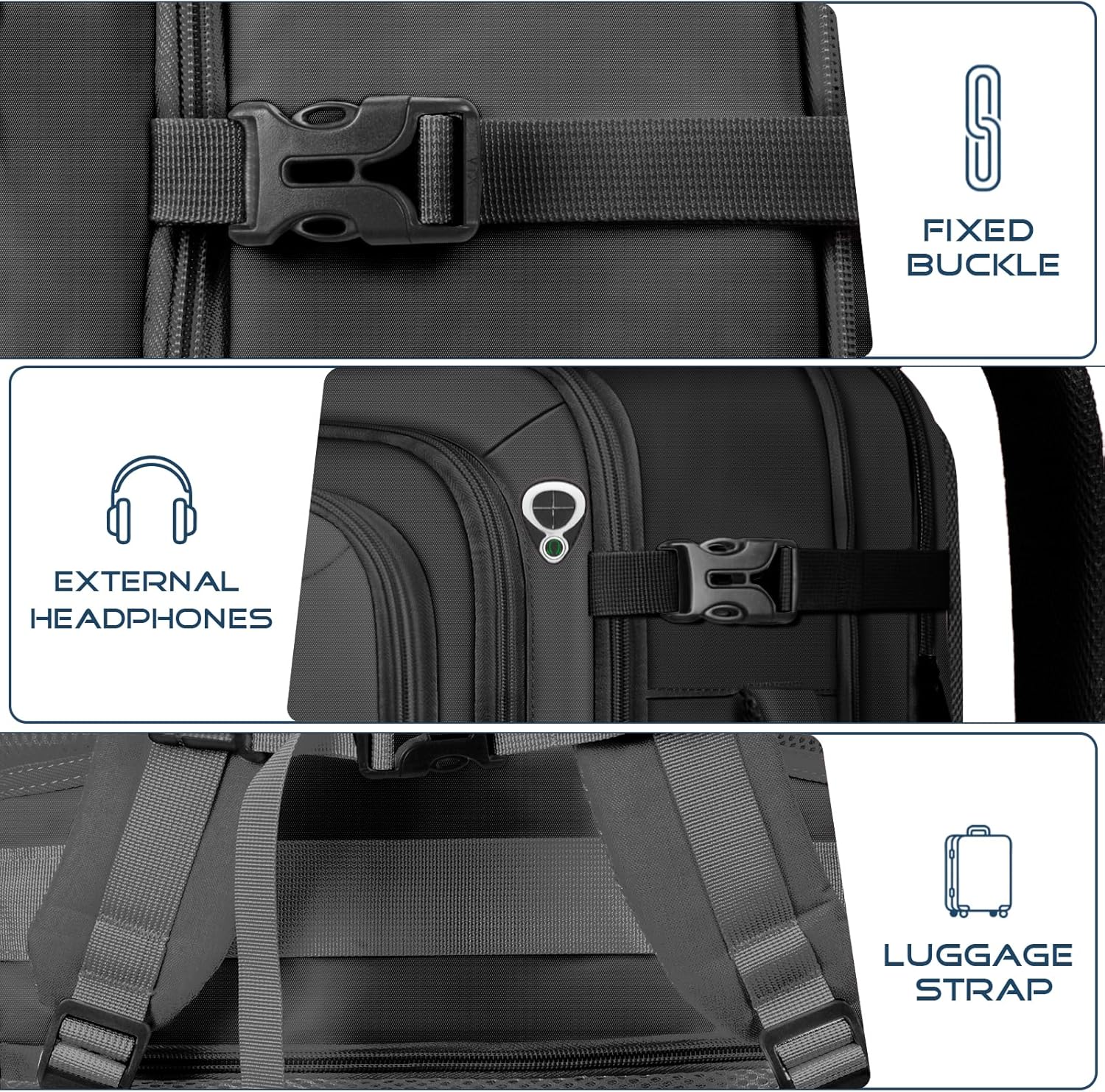 Travel Backpack, Expandable Carry on Backpack for Men, TSA 17.3 inch Laptop Bag Flight Approved, Lightweight Business Luggage Bag, Travel Gifts for Men Women, Black