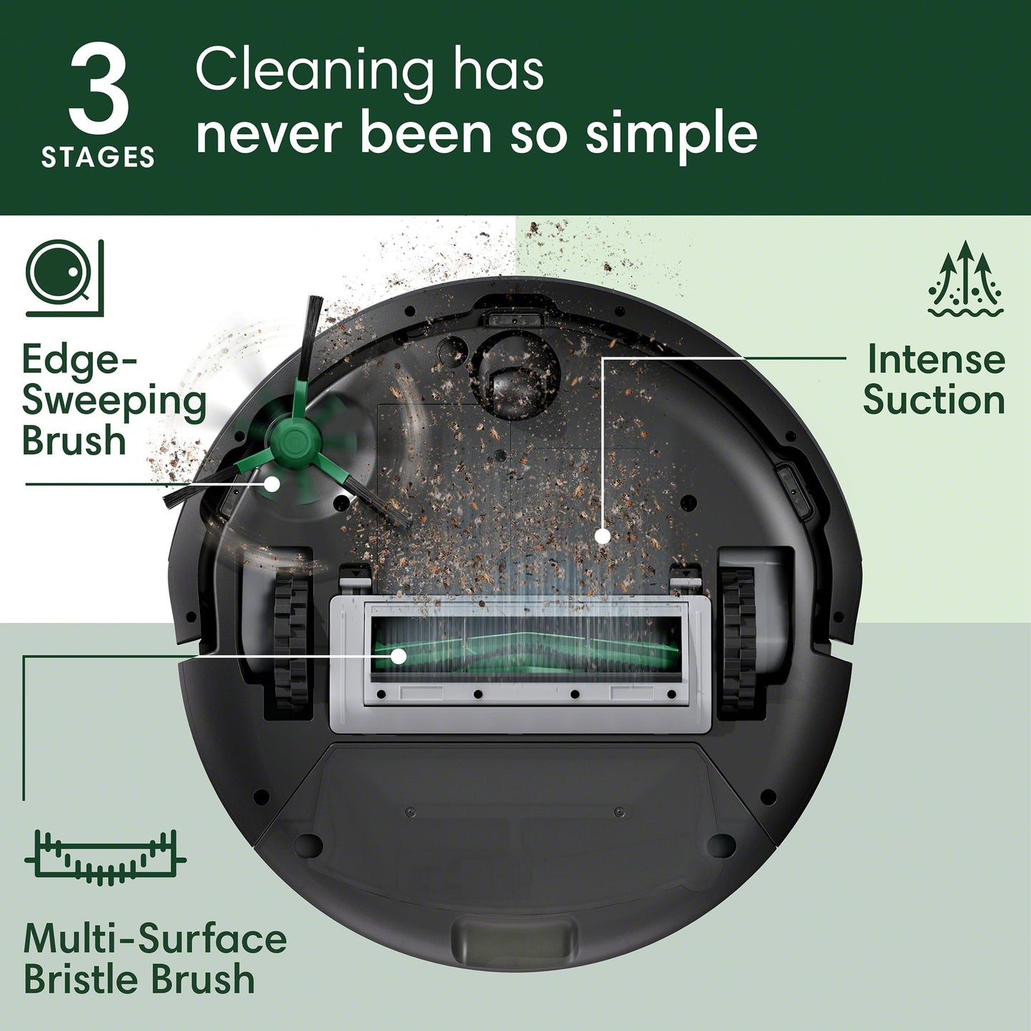 iRobot Roomba 105X Robot Vacuum, Smart LiDAR Mapping, 70X Power‑Lifting Suction, Custom Room Cleaning, App & Voice Control, Auto Recharge, Great for Homes with Pets & Kids