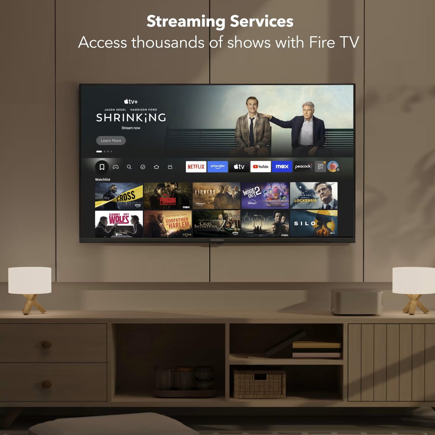 INSIGNIA 55-inch Class F50 Series LED 4K UHD Smart Fire TV with Alexa Voice Remote (NS-55F501NA26)