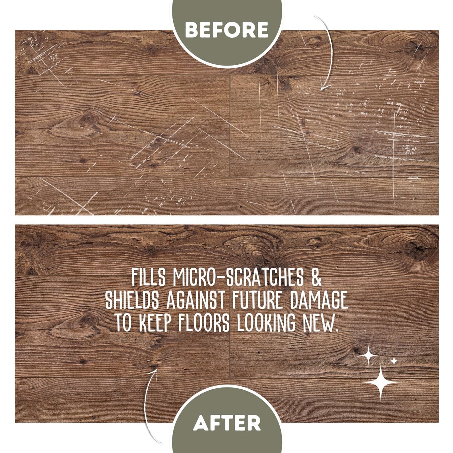 Quick Shine Hardwood Floor Luster-Polish 27oz-6pk | Plant-Derived w/Carnauba | Safer Choice, No PFAS, pH Neutral | Ready to Use Formula w/Anti-Slip Technology | Simply Squirt & Spread | Made in USA