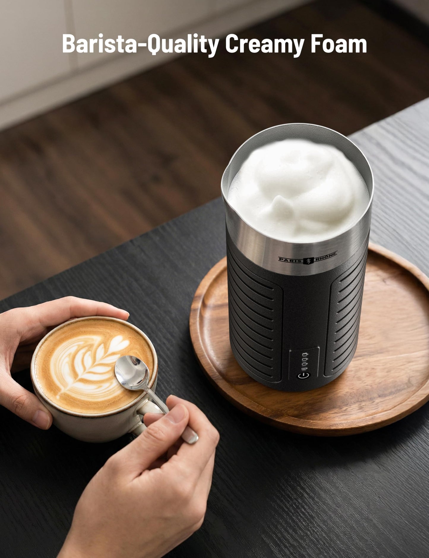 🔥80% Off!🔥Stainless Steel Milk Frother, Waterproof & Fully Dishwasher Safe