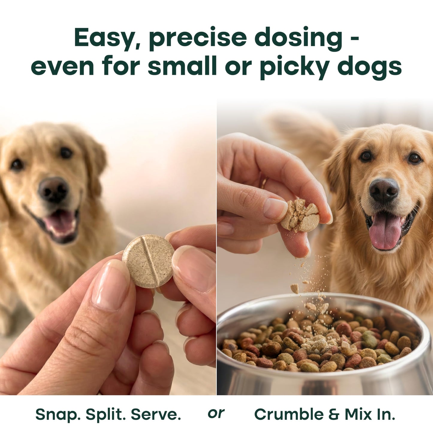 Natureflow Hip & Joint Supplement for Dogs, 300mg Green-Lipped Mussel for Dog Arthritis Pain Relief, Glucosamine, MSM & Chondroitin, Zero Sugar, Large Medium Small Breeds, 200 Chewable Tablets