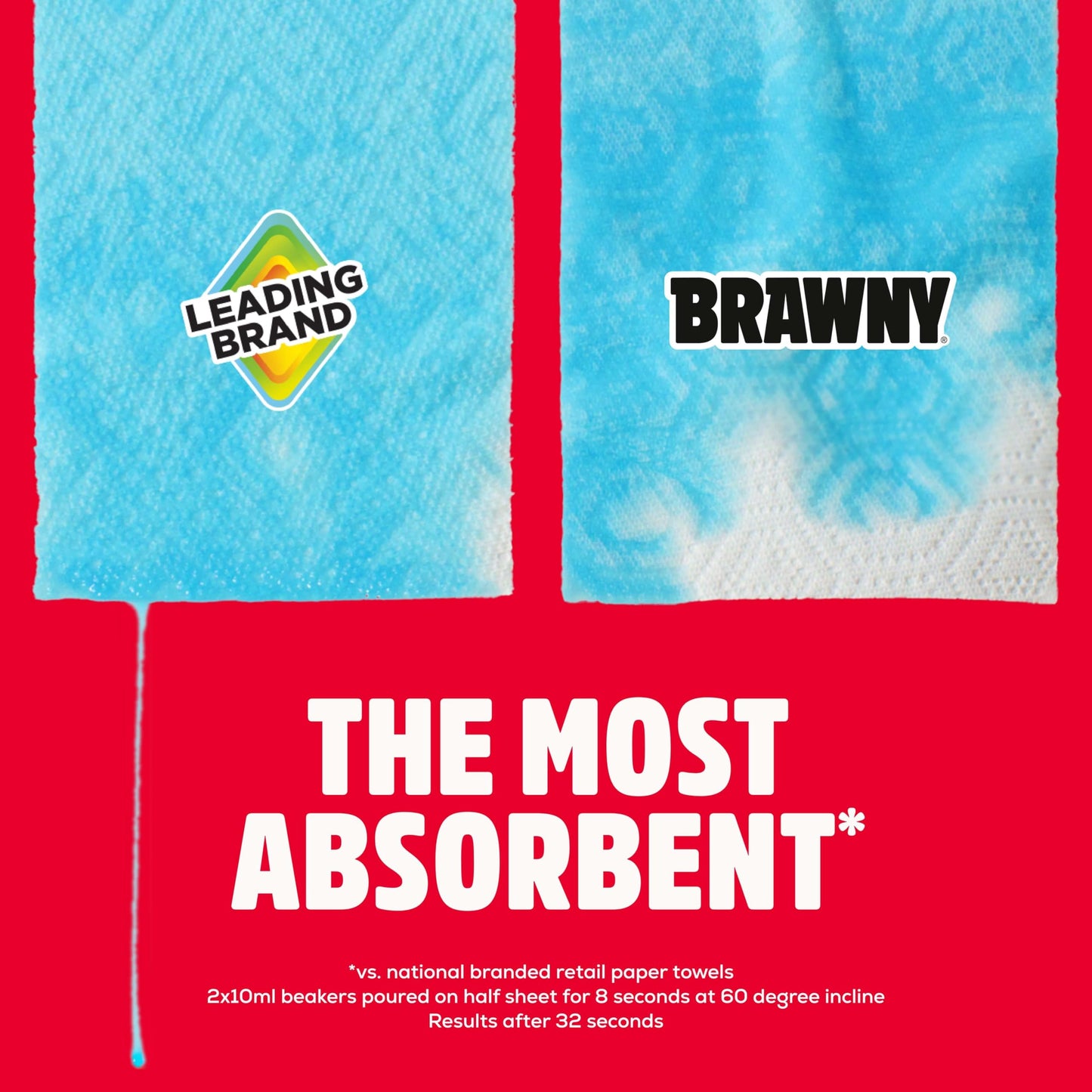 Brawny Tear-A-Square 3-Ply Paper Towels, 12 XL Family Rolls = 30 Regular Rolls, Strong, Absorbent, and Durable with 3 Sheet Sizes (Quarter, Half, Full)