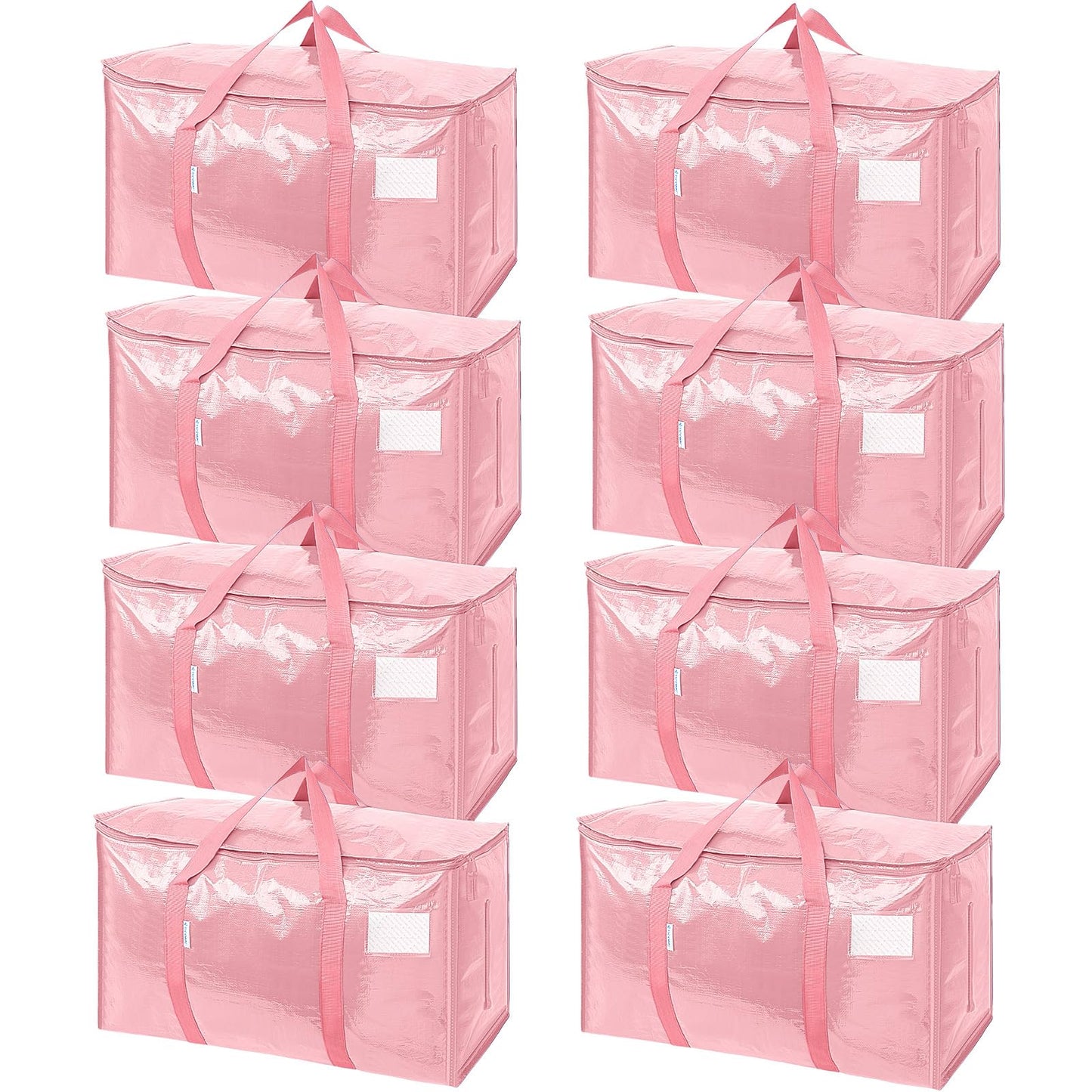 TICONN 12 Pack Extra Large Moving Bags Heavy Duty with Zippers & Carrying Handles, Durable Storage Bags Moving Boxes for Closet Organizers and Storage (12 Pack, Blue)