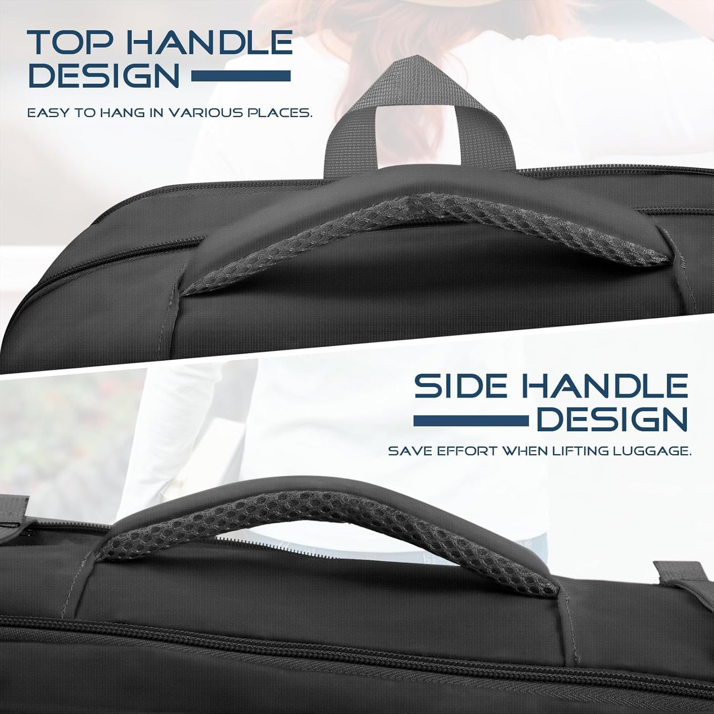 Travel Backpack, Expandable Carry on Backpack for Men, TSA 17.3 inch Laptop Bag Flight Approved, Lightweight Business Luggage Bag, Travel Gifts for Men Women, Black