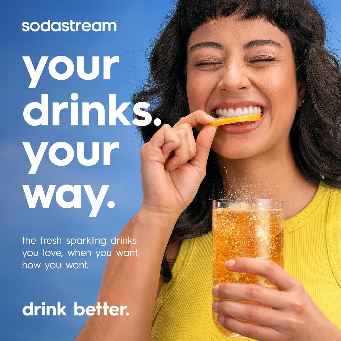 SodaStream TERRA Sparkling Water Maker, Value Bundle, CQC CO2 System, Includes 2 Quick Connect 60L CO2 Cylinders, 3 Dishwasher Safe BPA Free Bottles, 2 bubly Flavor Drops, Make your own Pepsi, Black