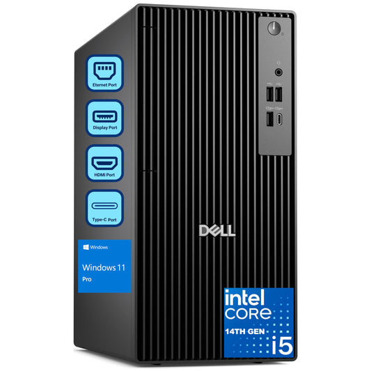 Dell Tower Desktop for Business & Home, New OptiPlex Version, 14th Gen Intel Core i5-14500 (14-Core), 16GB DDR5 RAM, 512GB PCIe SSD, Intel UHD 770, Dual 4K Monitor Support, Windows 11 Pro