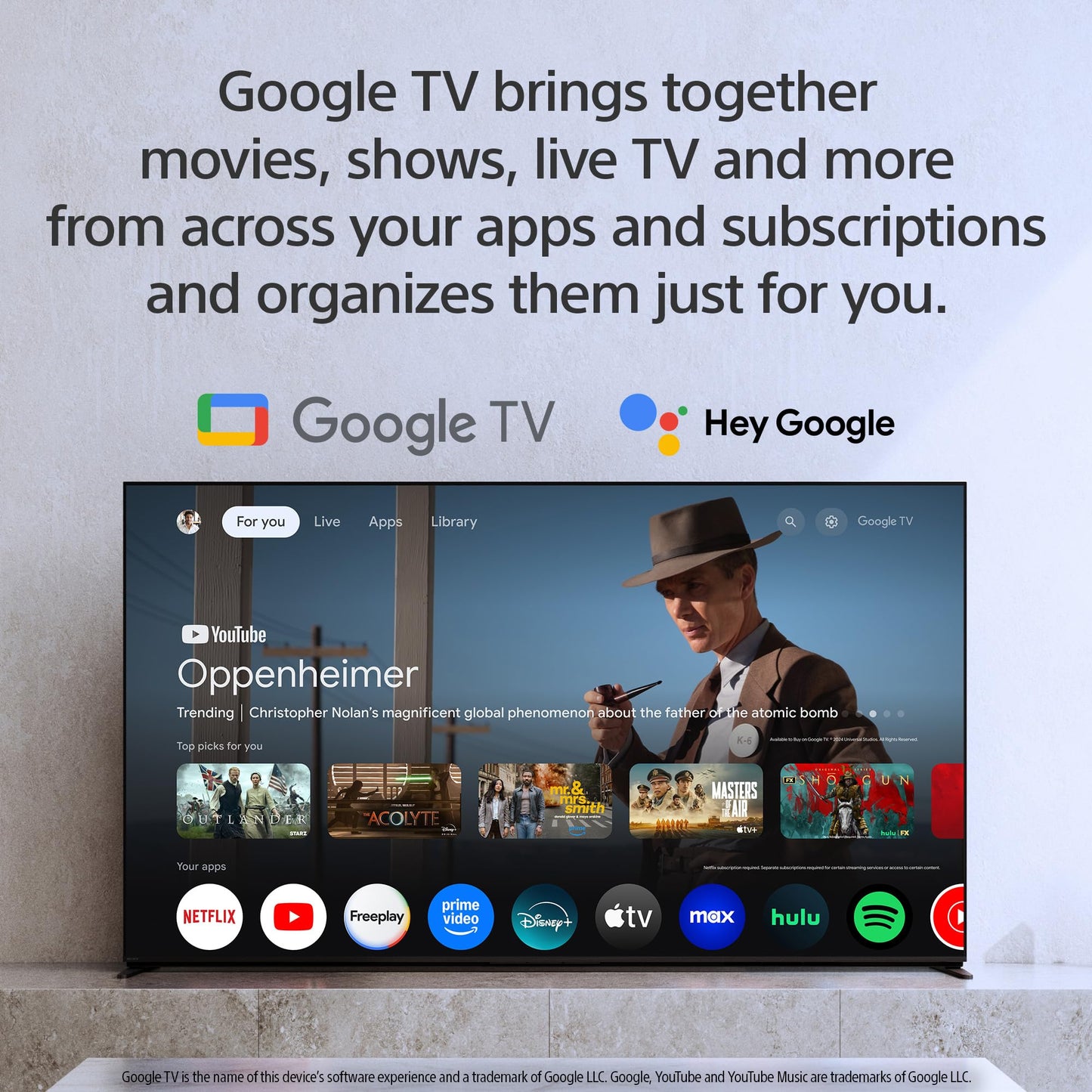 Sony BRAVIA 5 55 Inch TV, Mini LED, 4K Smart Google TV, XR Processor with AI Technology,120hz Television with Dolby Vision/Atmos, Exclusive Features for PlayStation®5, K-55XR50