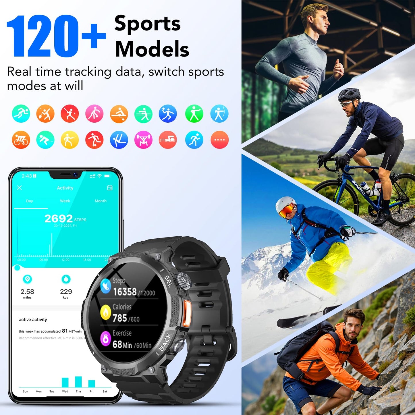 🔥72% Off!🔥Military Smart Watches for Men