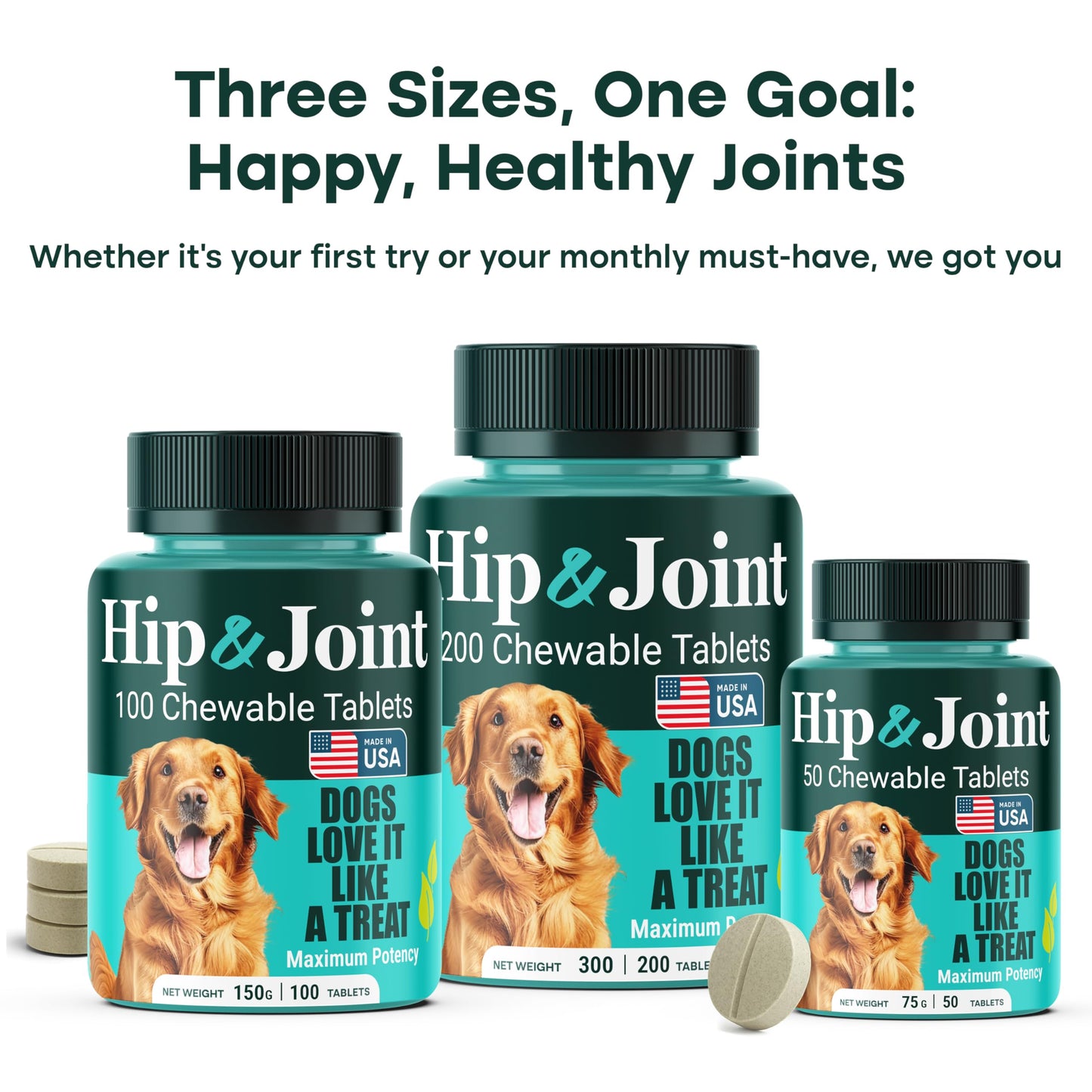 Natureflow Hip & Joint Supplement for Dogs, 300mg Green-Lipped Mussel for Dog Arthritis Pain Relief, Glucosamine, MSM & Chondroitin, Zero Sugar, Large Medium Small Breeds, 200 Chewable Tablets