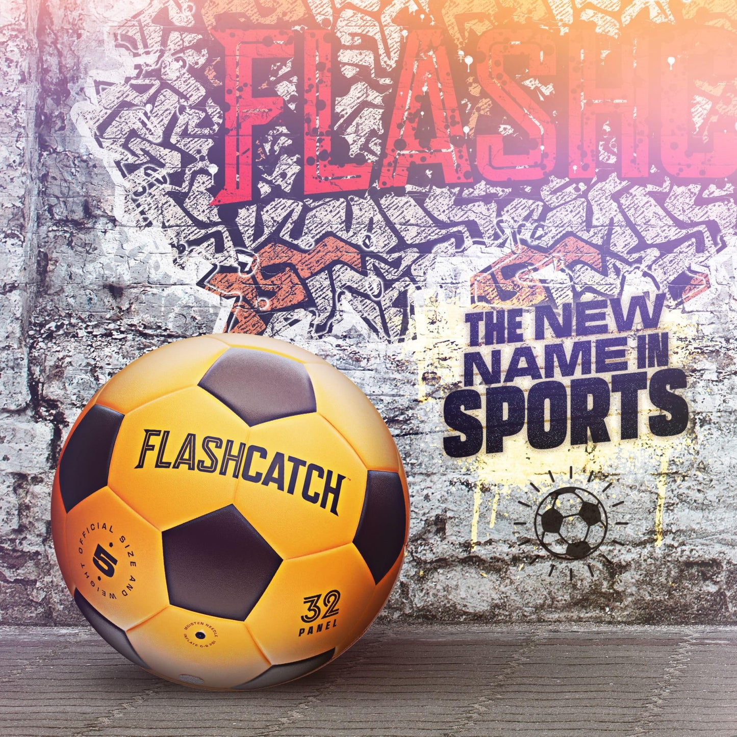 FlashCatch Light Up Soccer Ball - Glow in the Dark - NO 5 - Sports Gear Gifts for Boys & Girls 8-15+ Year Old - Kids, Teens Gift Birthday Ideas - Cool Boy Toys Ages 8 to 15 Glowing Night Activity