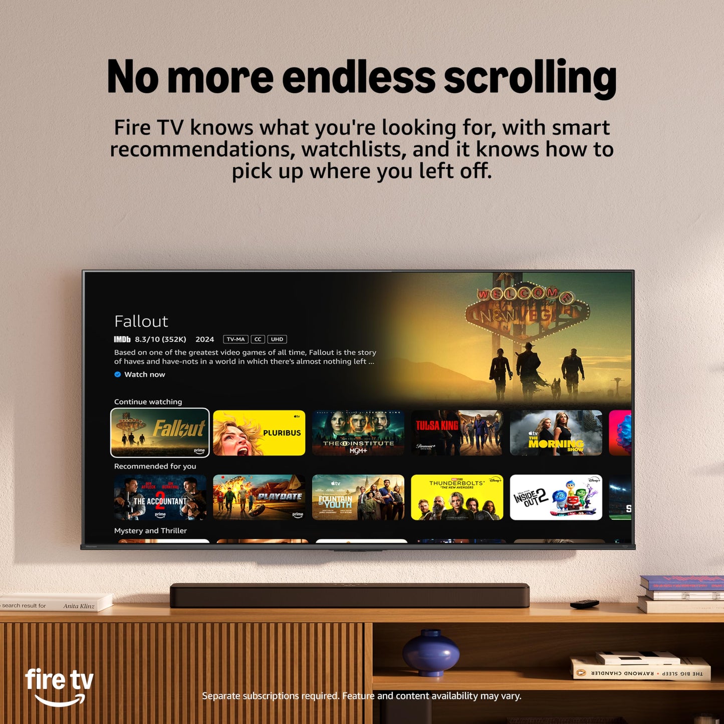 Hisense 75" U6 Pro Series Mini‑LED 4K UHD HDR Gaming AI Smart Fire TV (75U6SF Pro, 2026 New) – Hi-QLED, Native 144Hz, Motion Rate 480, Dolby Vision IQ,· Atmos, HDR10+, Glare-Free, Alexa+