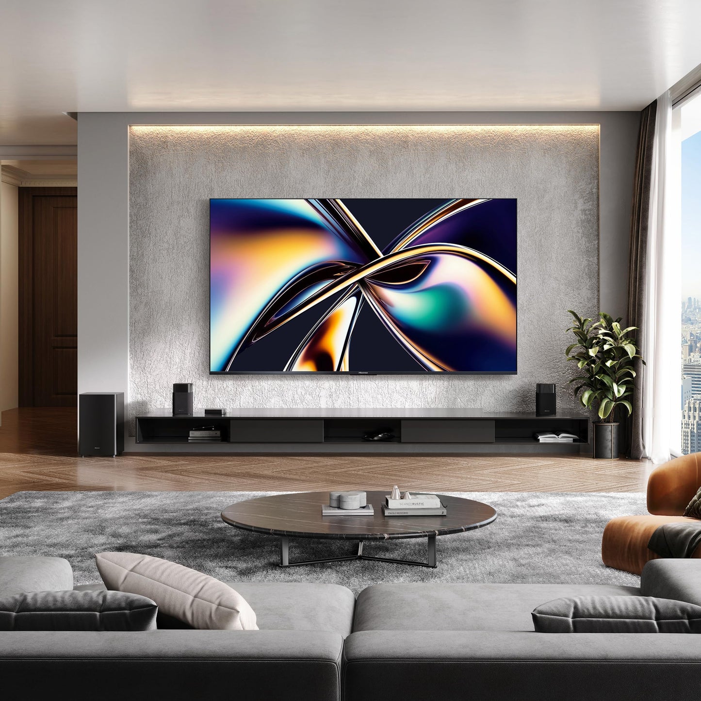 Hisense 55" Class U6 Series Mini-LED 4K UHD Smart Fire TV (55U65QF, 2025 Model) - QLED, Native 144Hz, HDR10+, Dolby Vision IQ, Dolby Atmos, Game Mode Pro, ALLM, Alexa Built in, Black
