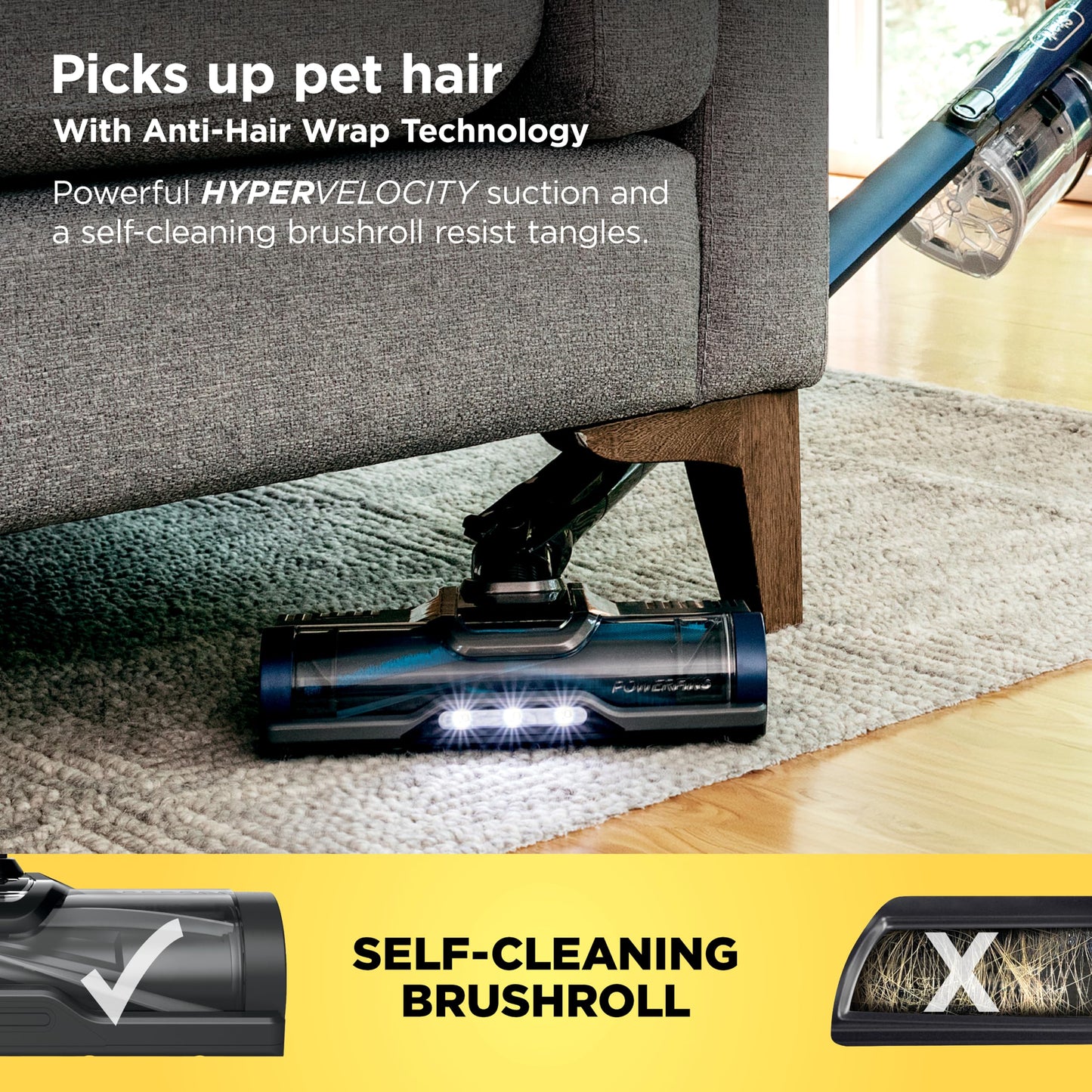 Shark® Cordless Pet, Cordless Lightweight Stick Vacuum Cleaner, Self Cleaning Brushroll, 40 Min Runtime, Removable Handheld, XL Dust Cup, Moonlight Blue, IY143H (2026 Release)