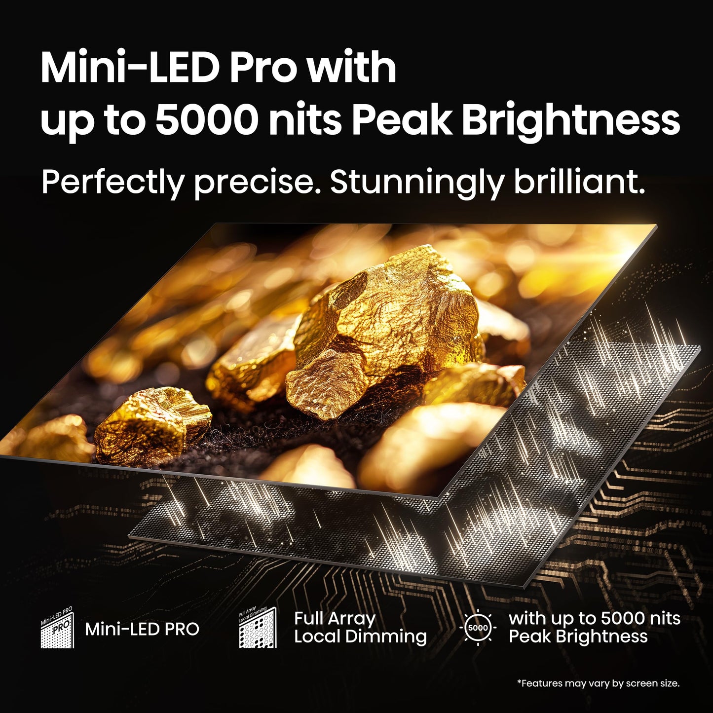 Hisense 100" Class U8 Mini-LED ULED 4K UHD Google Smart TV (100U8QG, 2025 Model) - QLED, Native 165Hz, VRR 288, Up to 5000 Nits, HDR10+, Dolby Vision IQ · Atmos, IMAX Enhanced, 4.1.2 Ch Surround