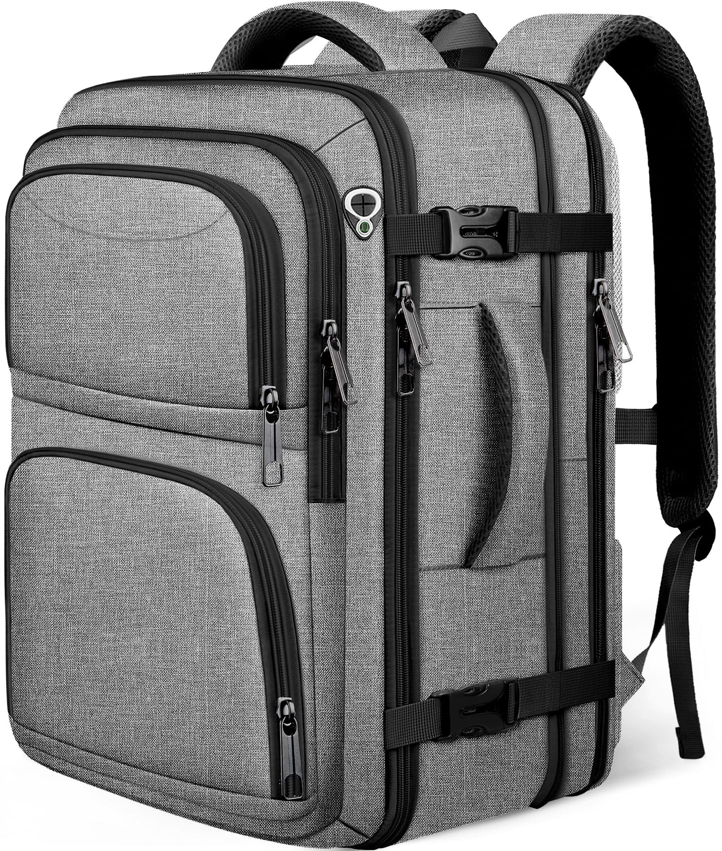 Travel Backpack, Expandable Carry on Backpack for Men, TSA 17.3 inch Laptop Bag Flight Approved, Lightweight Business Luggage Bag, Travel Gifts for Men Women, Black