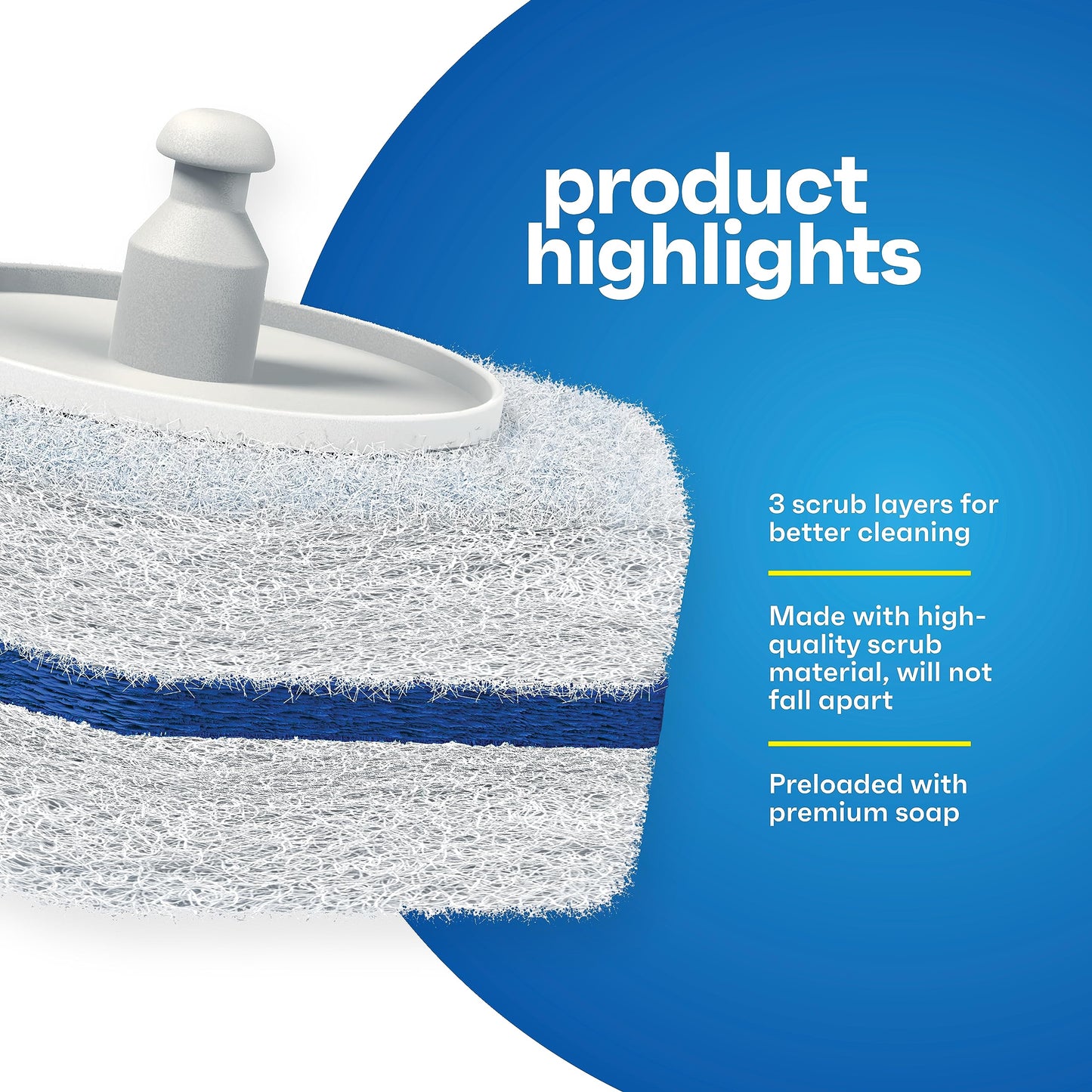 CleanGenius Disposable Prefilled Toilet Cleaning Scrubbers (60 Count)