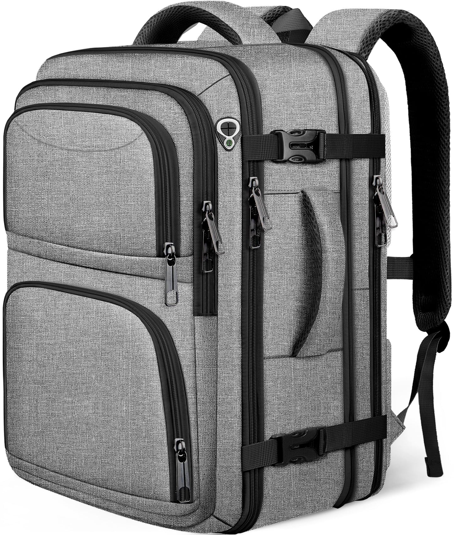 Travel Backpack, Expandable Carry on Backpack for Men, TSA 17.3 inch Laptop Bag Flight Approved, Lightweight Business Luggage Bag, Travel Gifts for Men Women, Black